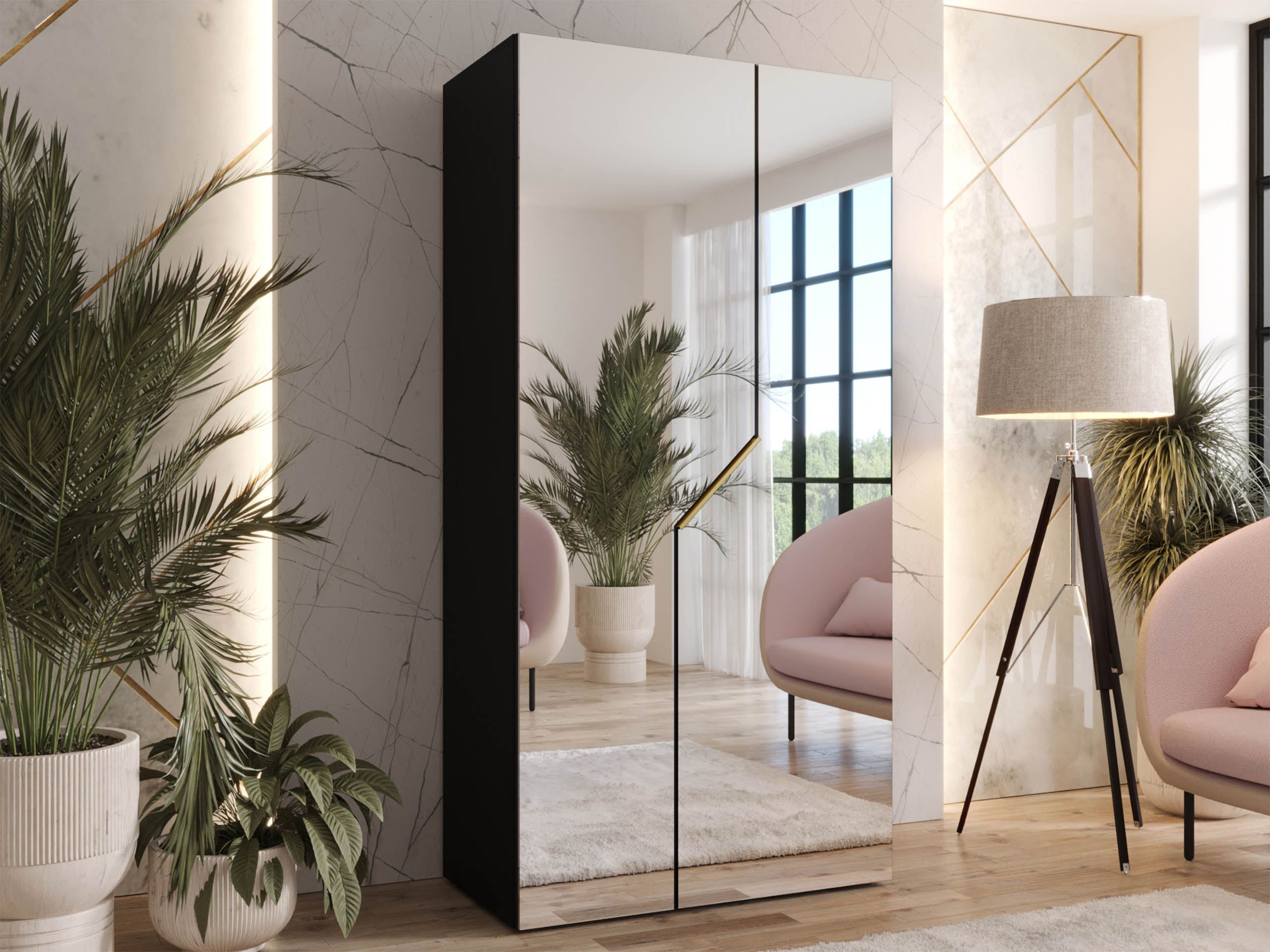 Гардероб Hartford 600 (Черен)