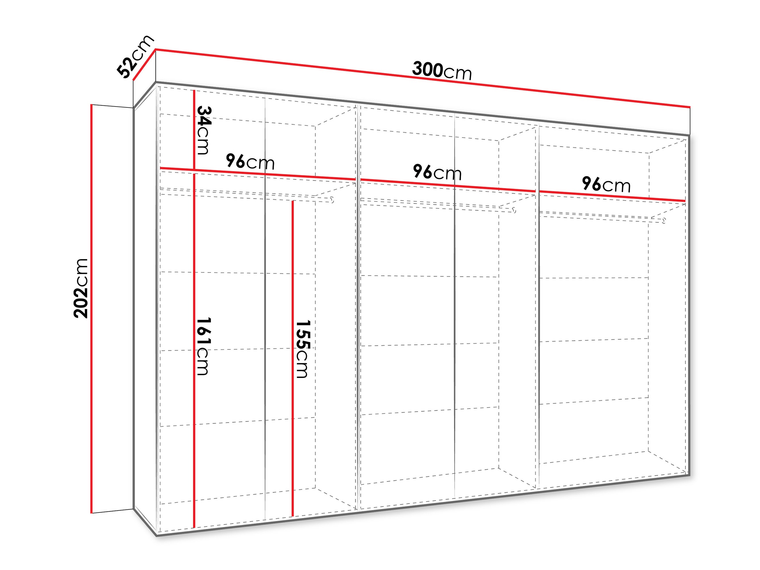 Гардероб Hartford 602 (Бял)