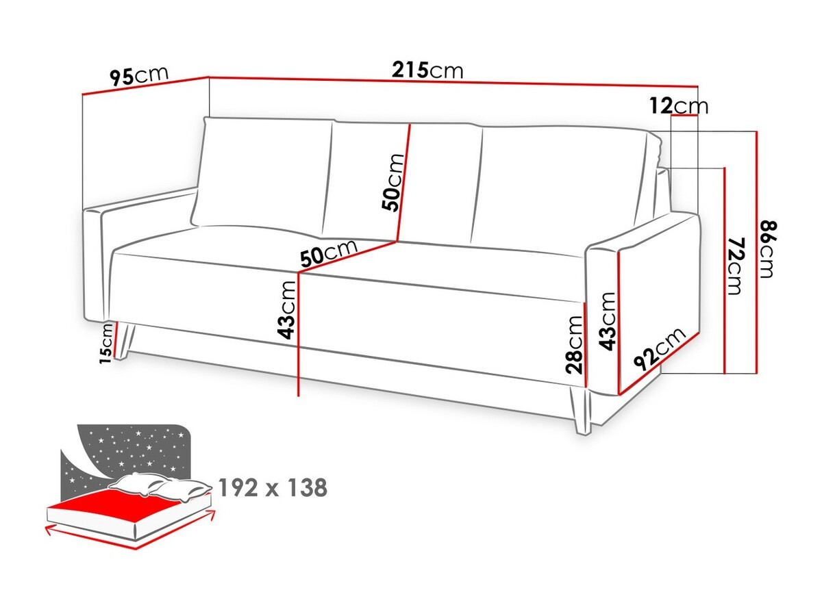Разтегателен диван SB5044 с нарушена опаковка