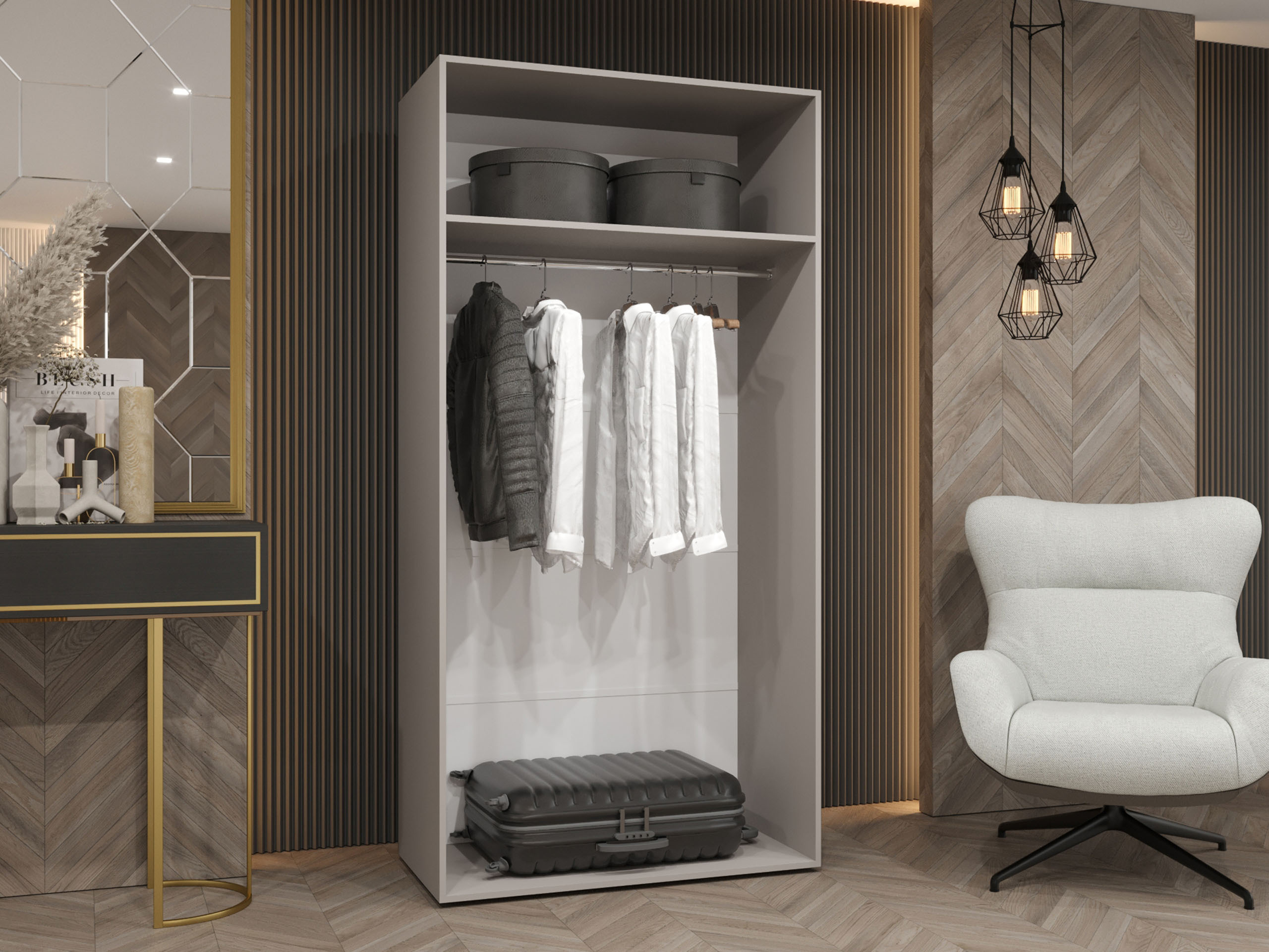 Гардероб Hartford 608 (Бял)