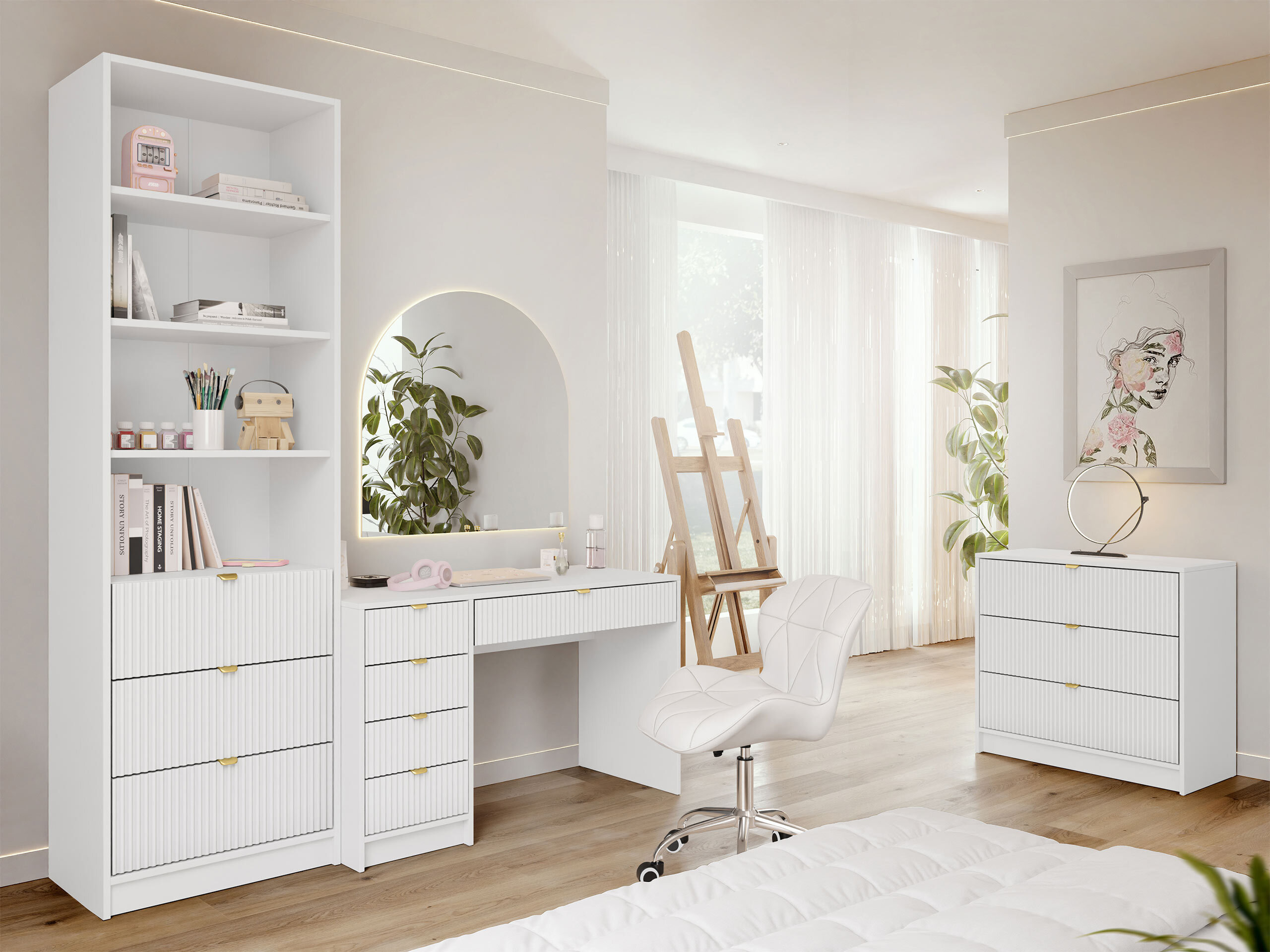 Етажерка Comfivo Papilio (Бял)