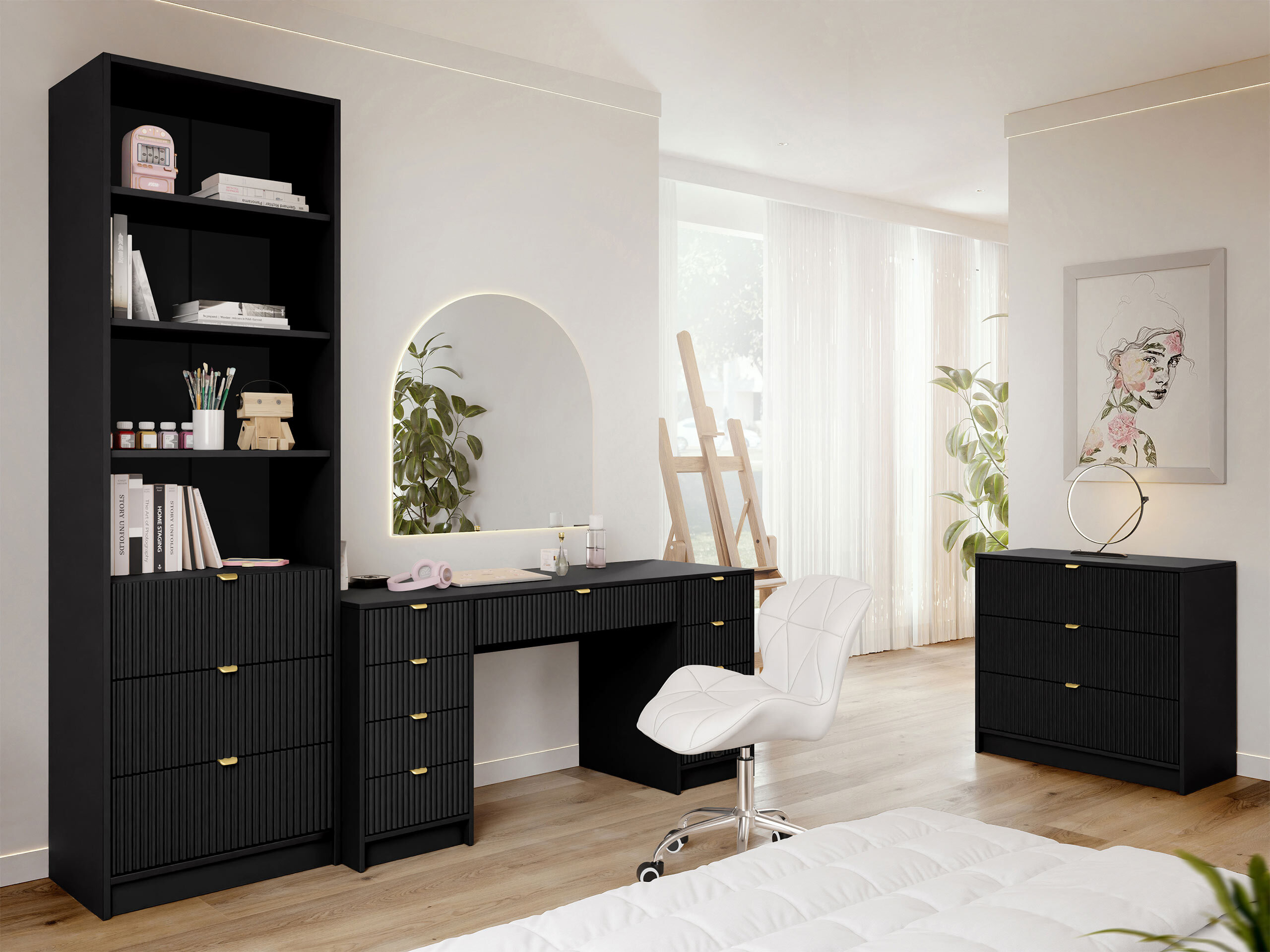 Етажерка Comfivo Papilio (Черен)