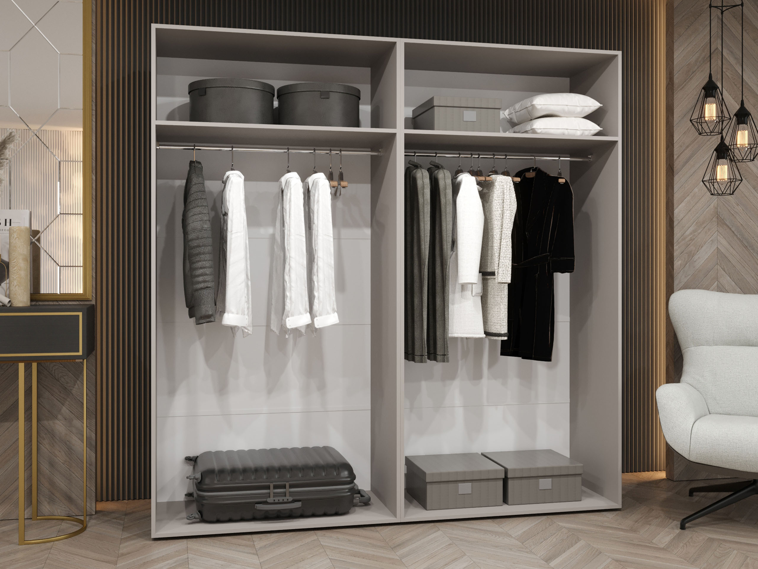 Гардероб Hartford 625 (Бял)