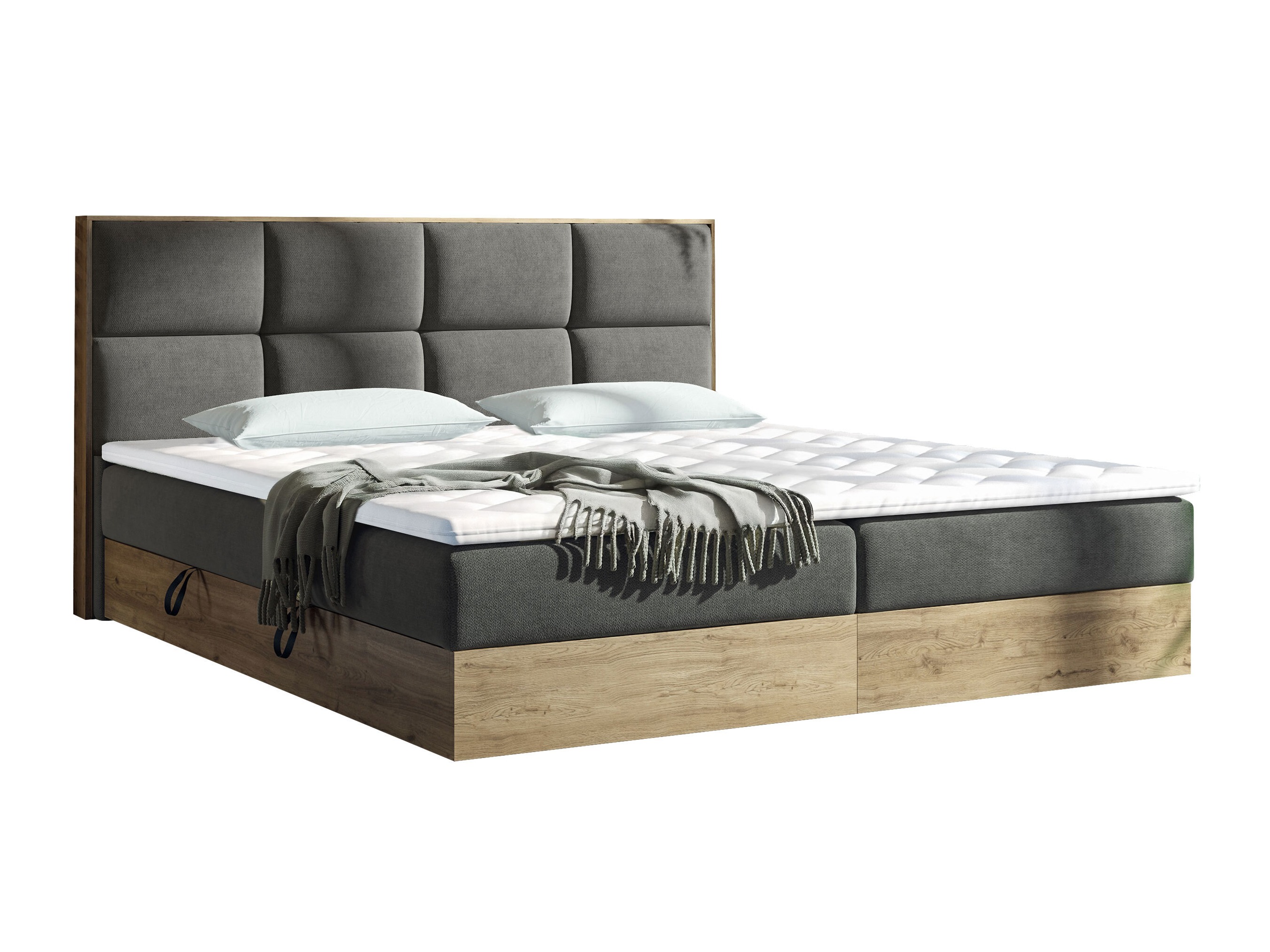 Континентално легло ComfiDream Miraena (Златен дъб + Soro 97)