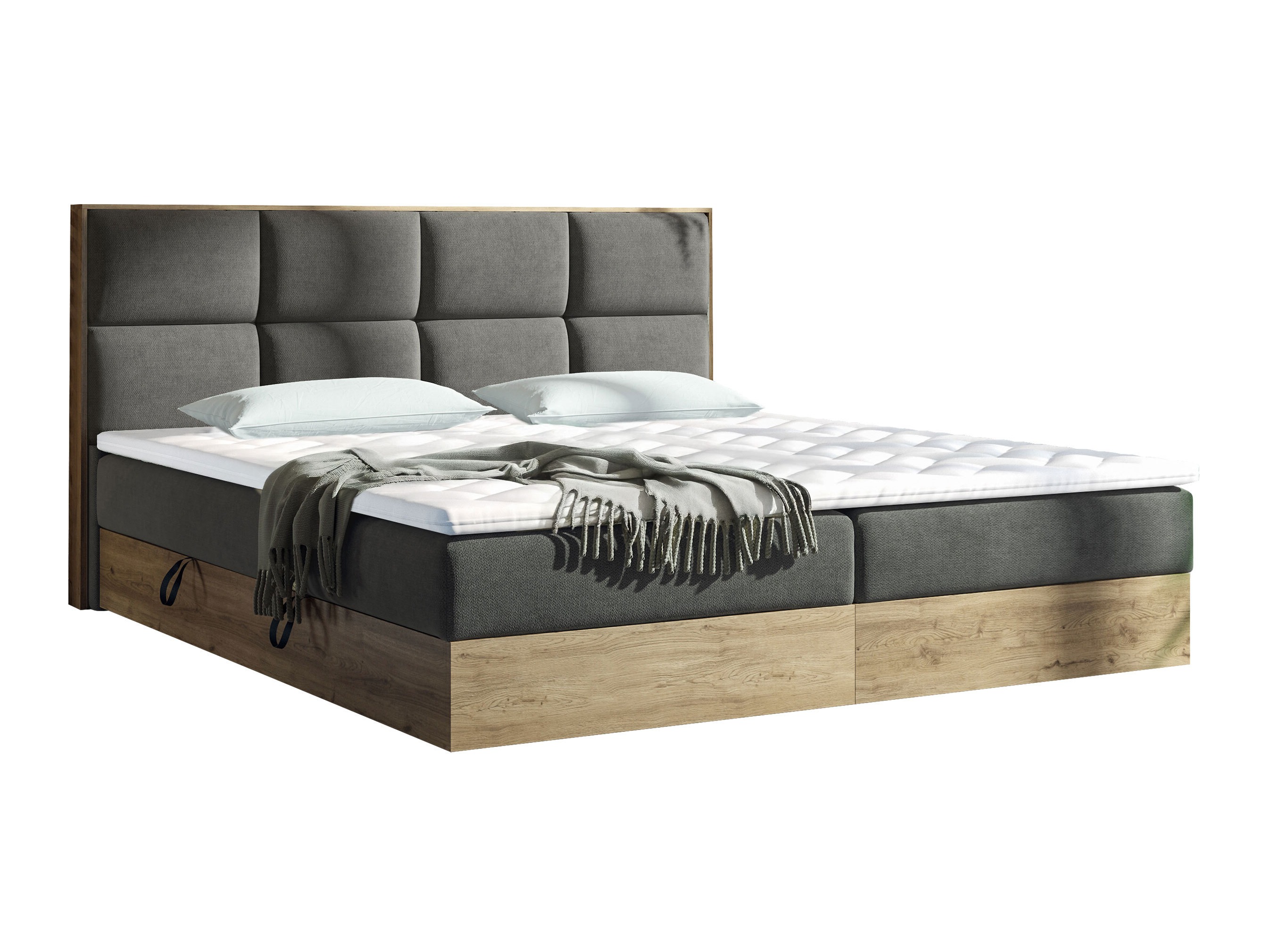 Континентално легло ComfiDream Miraena (Златен дъб + Soro 97)