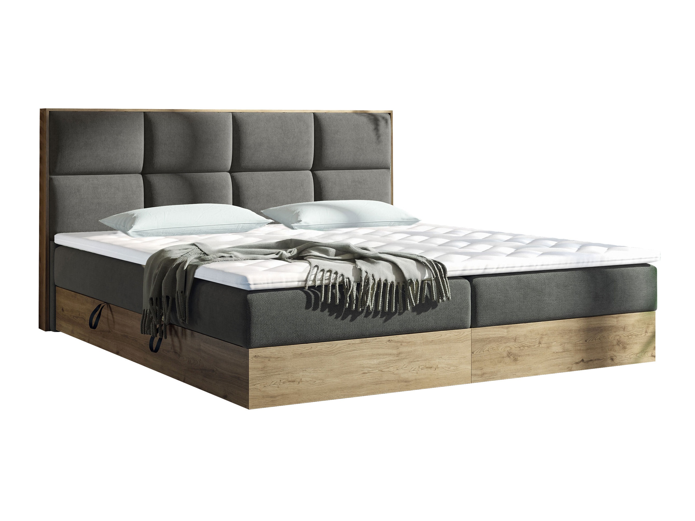 Континентално легло ComfiDream Miraena (Златен дъб + Soro 97)
