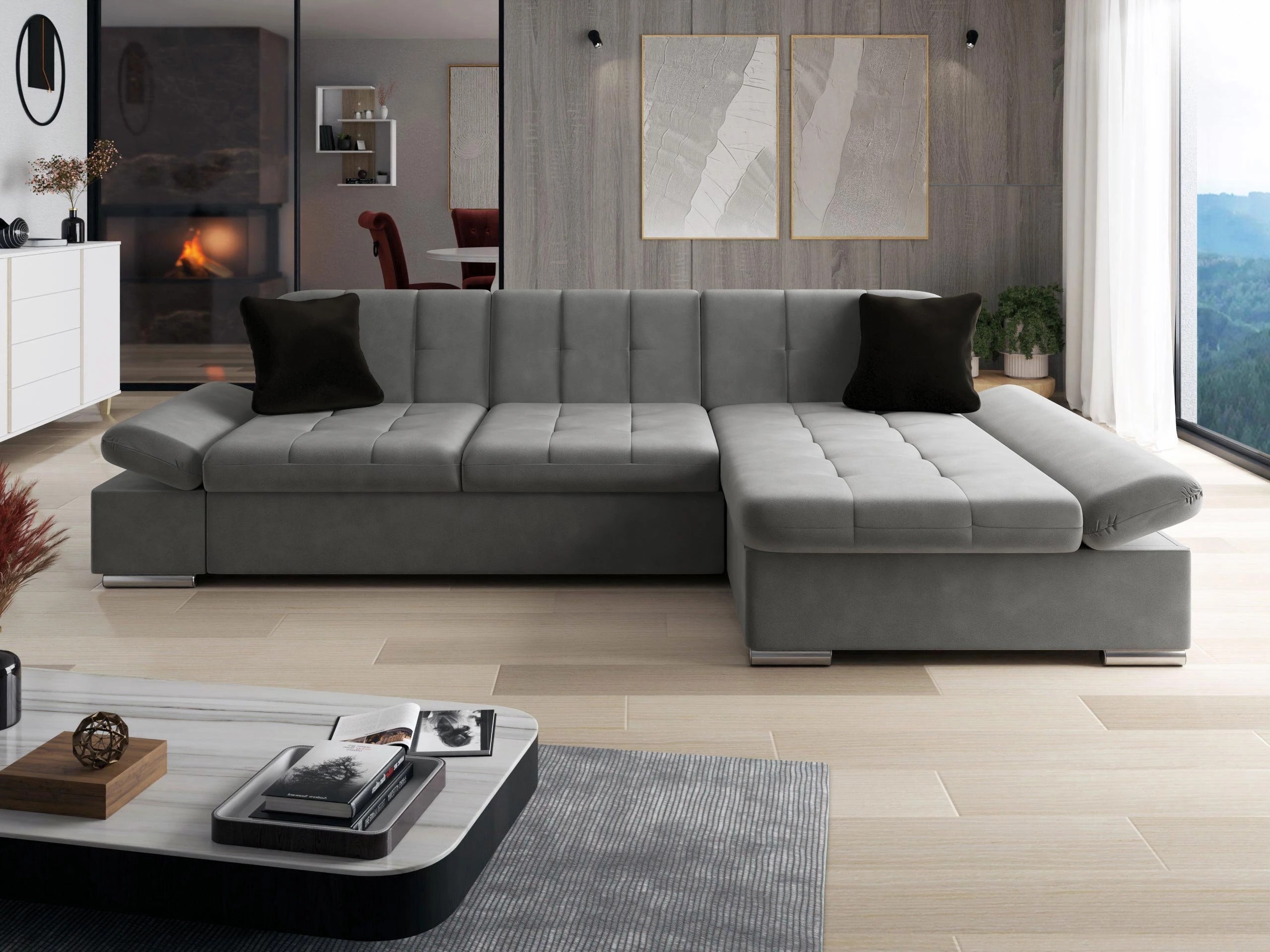 Ъглов диван Comfivo Sanitas I (Magic Velvet 2217 + Magic Velvet 2219)