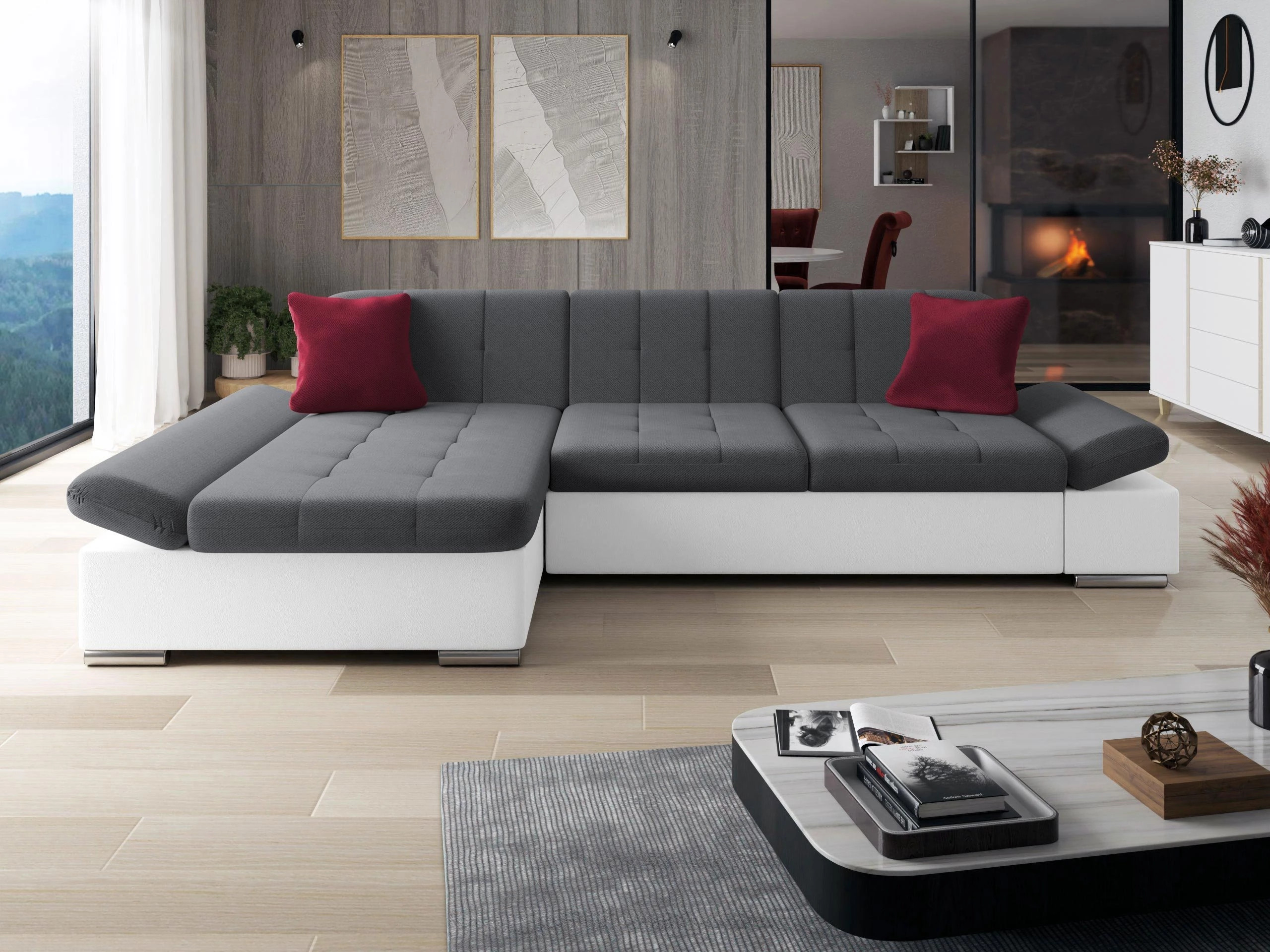 Ъглов диван Comfivo Serenitas (Soft 017 + Kronos 22 + Kronos 02)