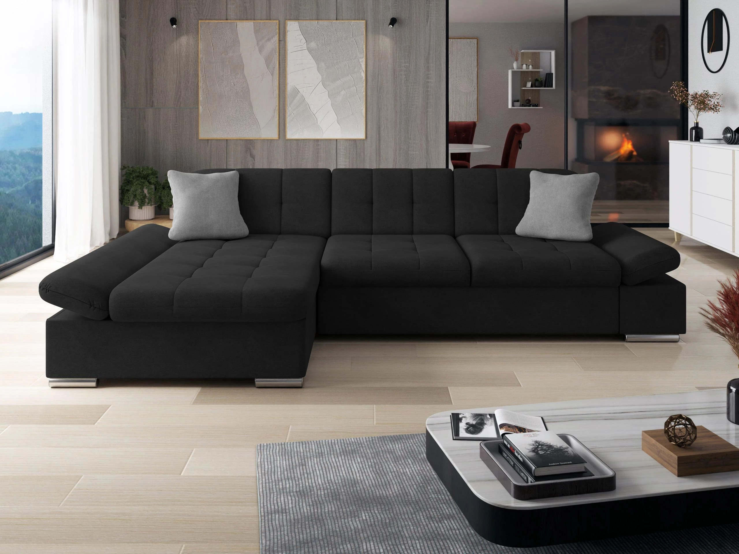 Ъглов диван Comfivo Serenitas (Uttario Velvet 2980 + Uttario Velvet 2972)
