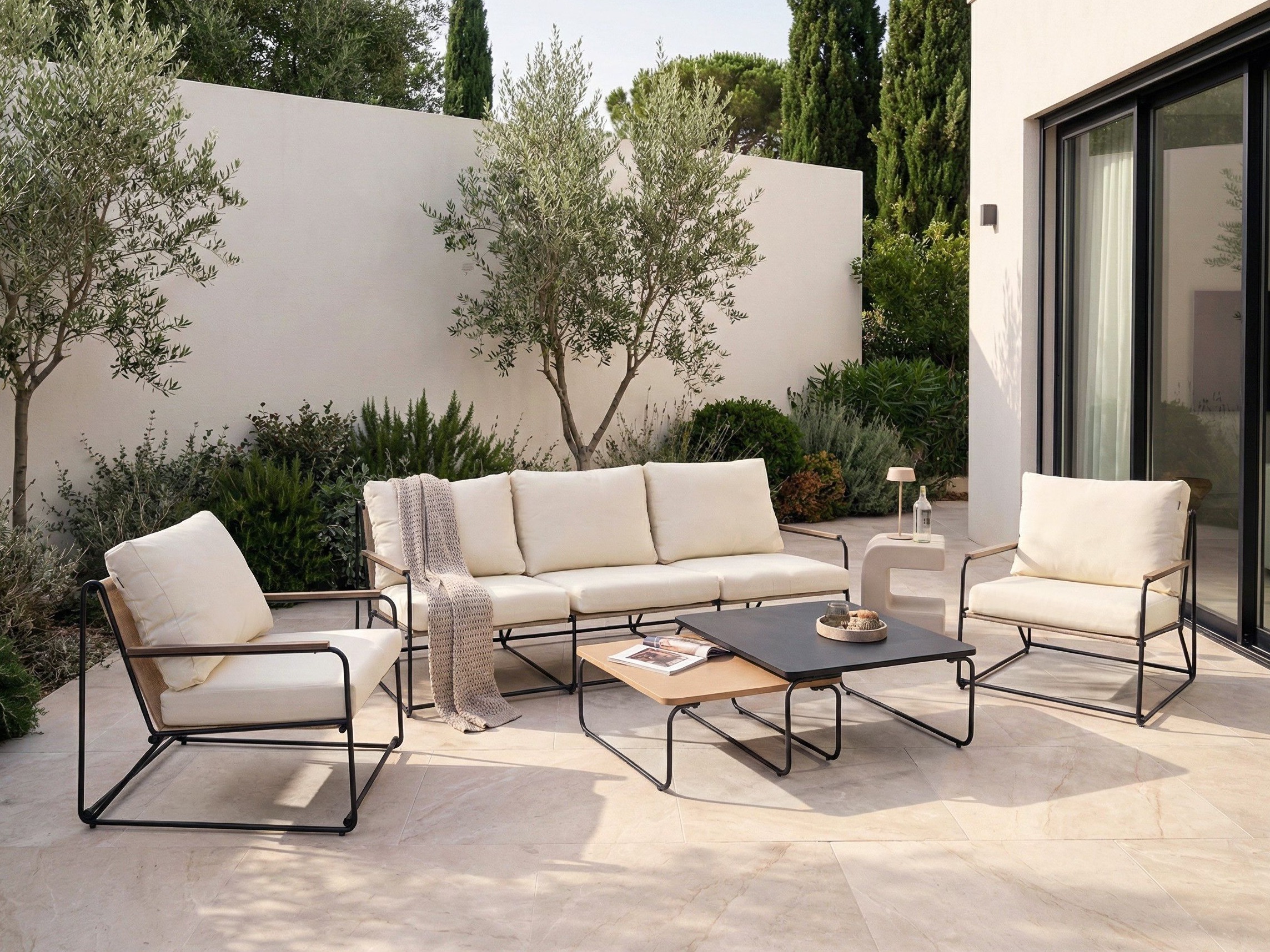 Градински комплект Berwyn 3320 (Черен + Бежов)