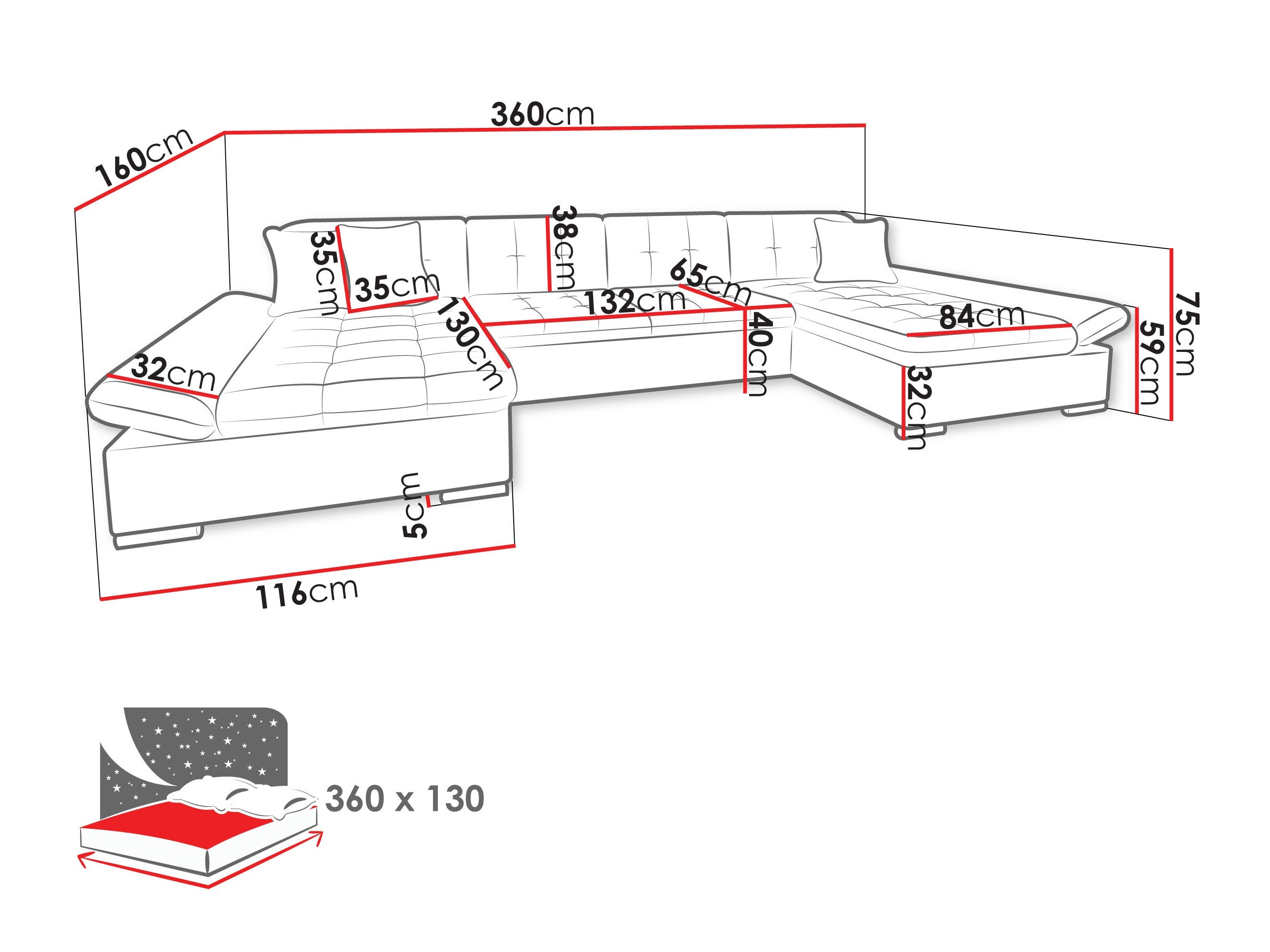 Ъглов диван Comfivo Ficus (Flow 22)