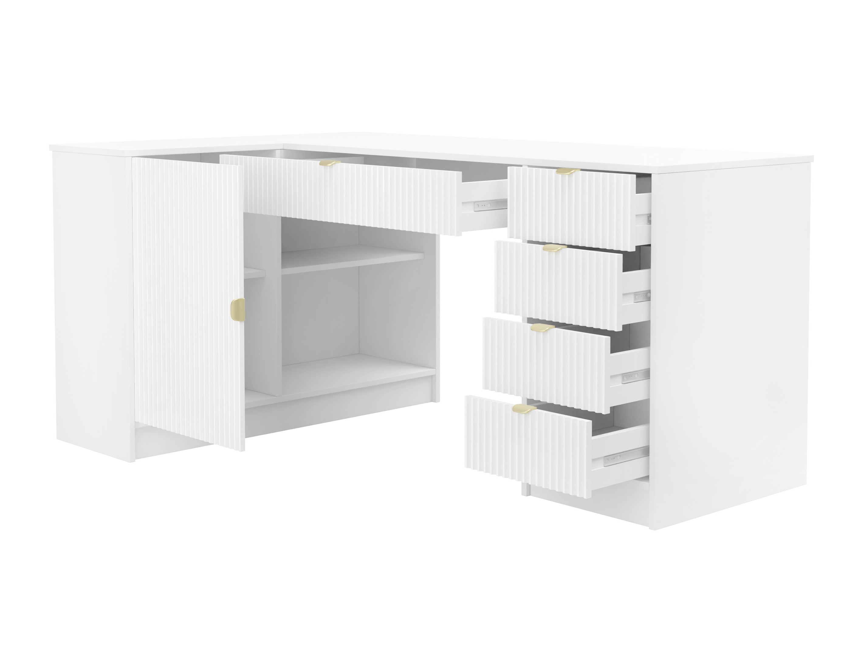 Ъглово офис бюро Comfivo Papilio II (Бежов)