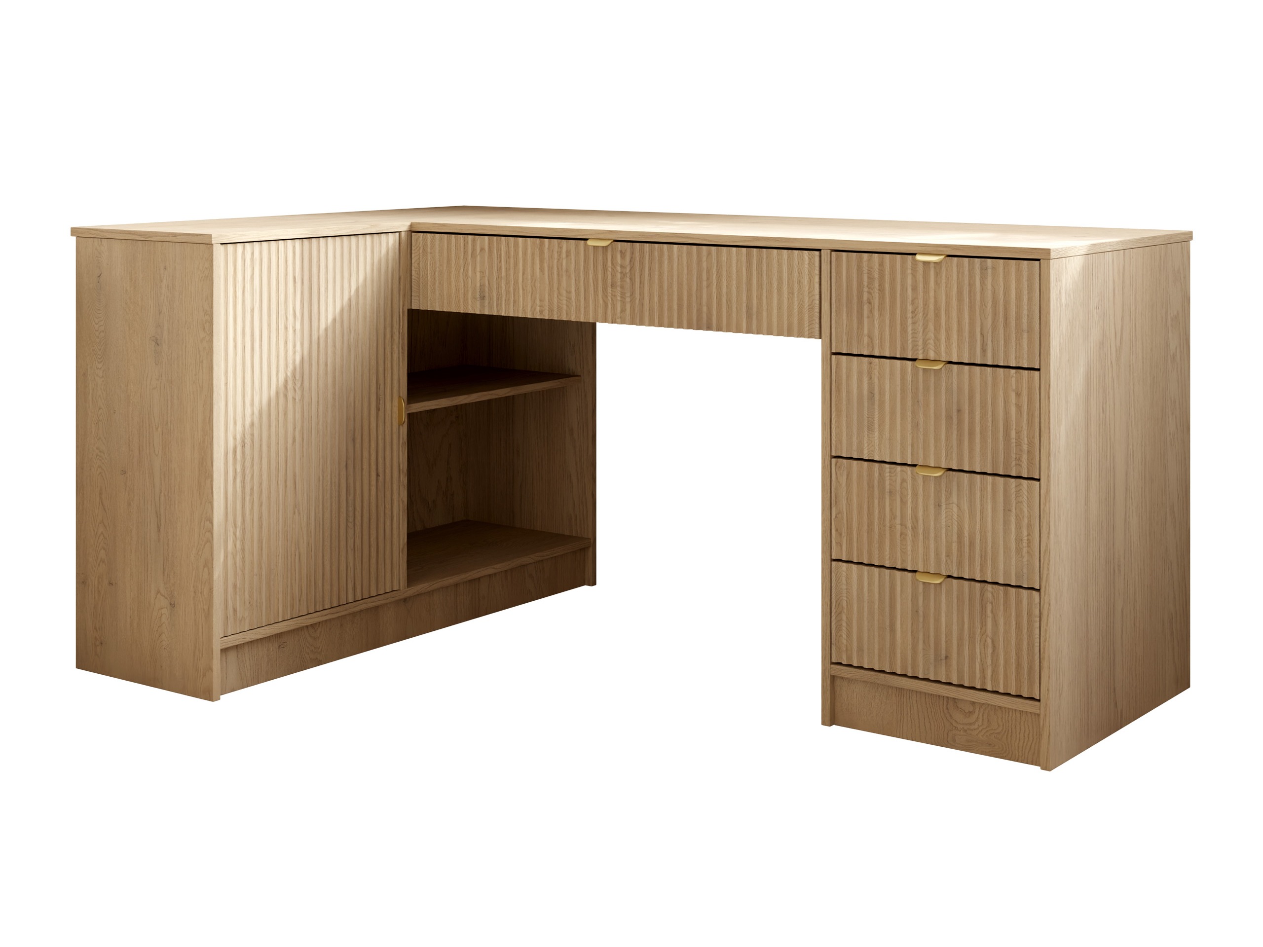 Ъглово офис бюро Comfivo Papilio II (Дъб)