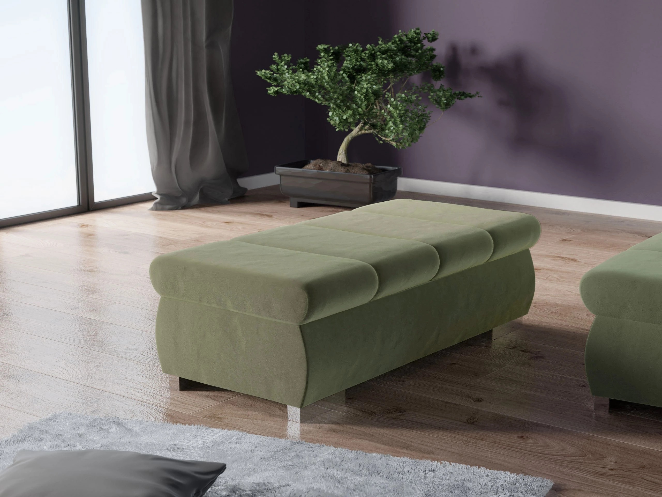Тапицирана пейка Comfivo Olivetum I (Magic Velvet 2243)