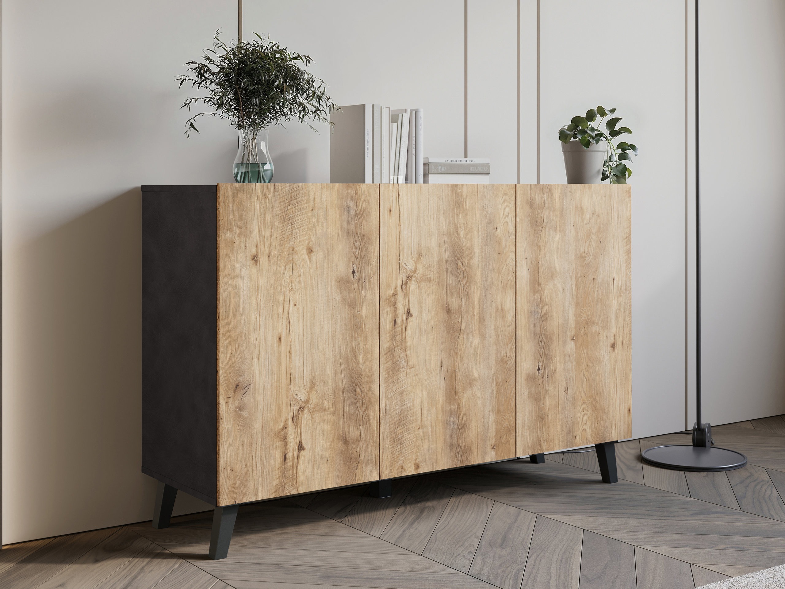 Шкаф Levtive 102 (Matera сив + Кестен)