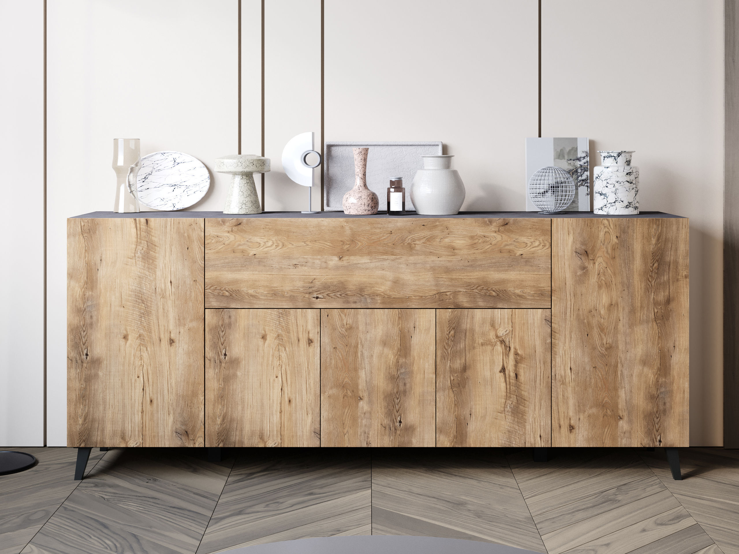 Шкаф Levtive 103 (Matera сив + Кестен)