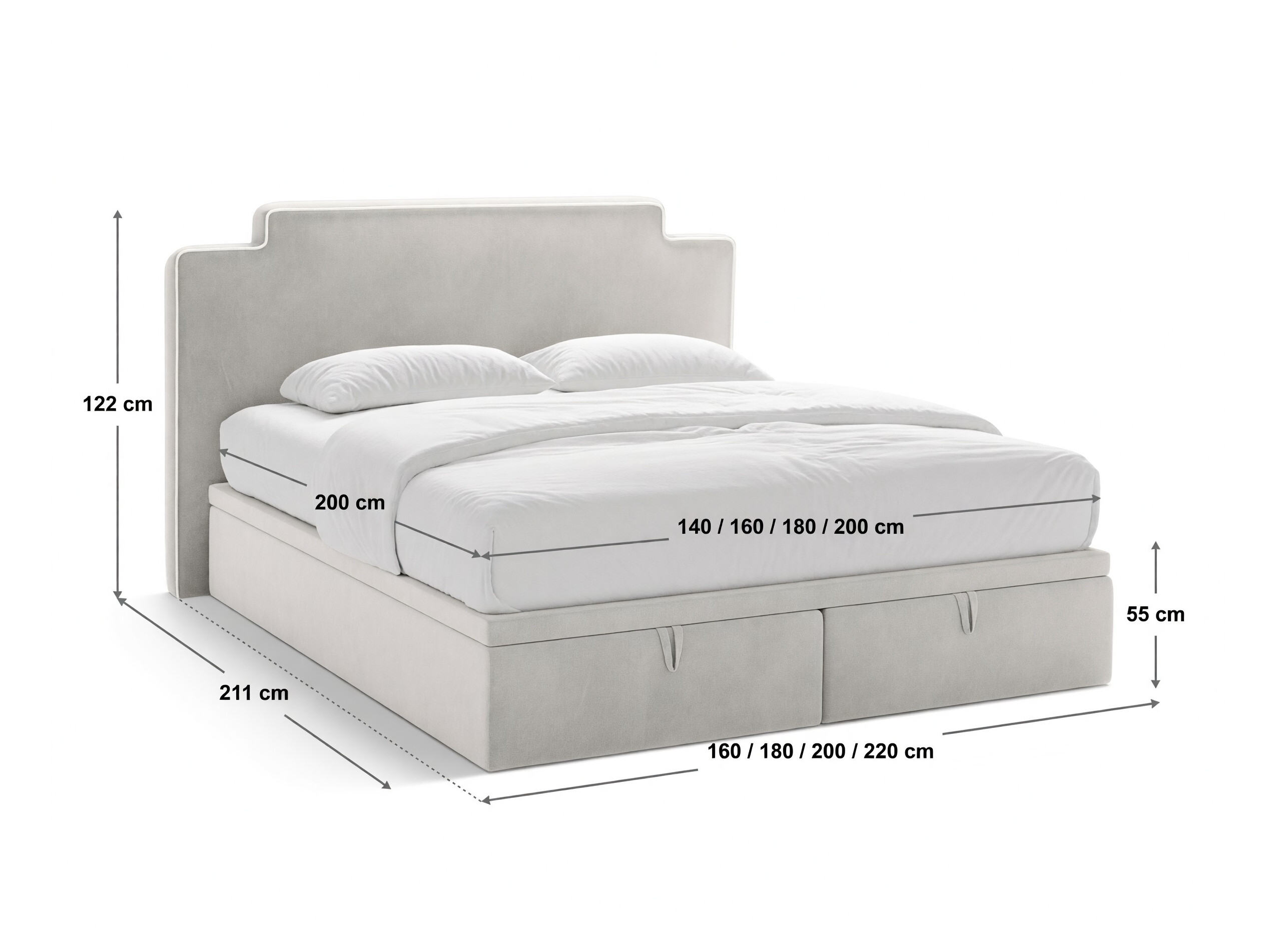 Континентално легло Beckley 360 (Magic Velvet 2256 + Magic Velvet 2219)