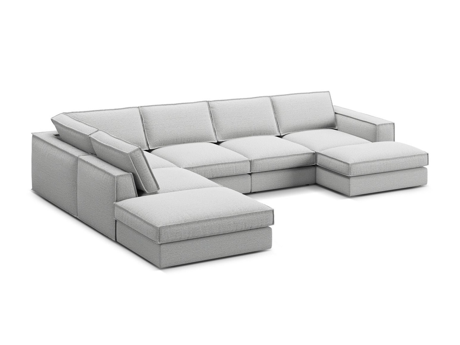 Модулен ъглов диван Dalodei 114 (Babel Light grey)