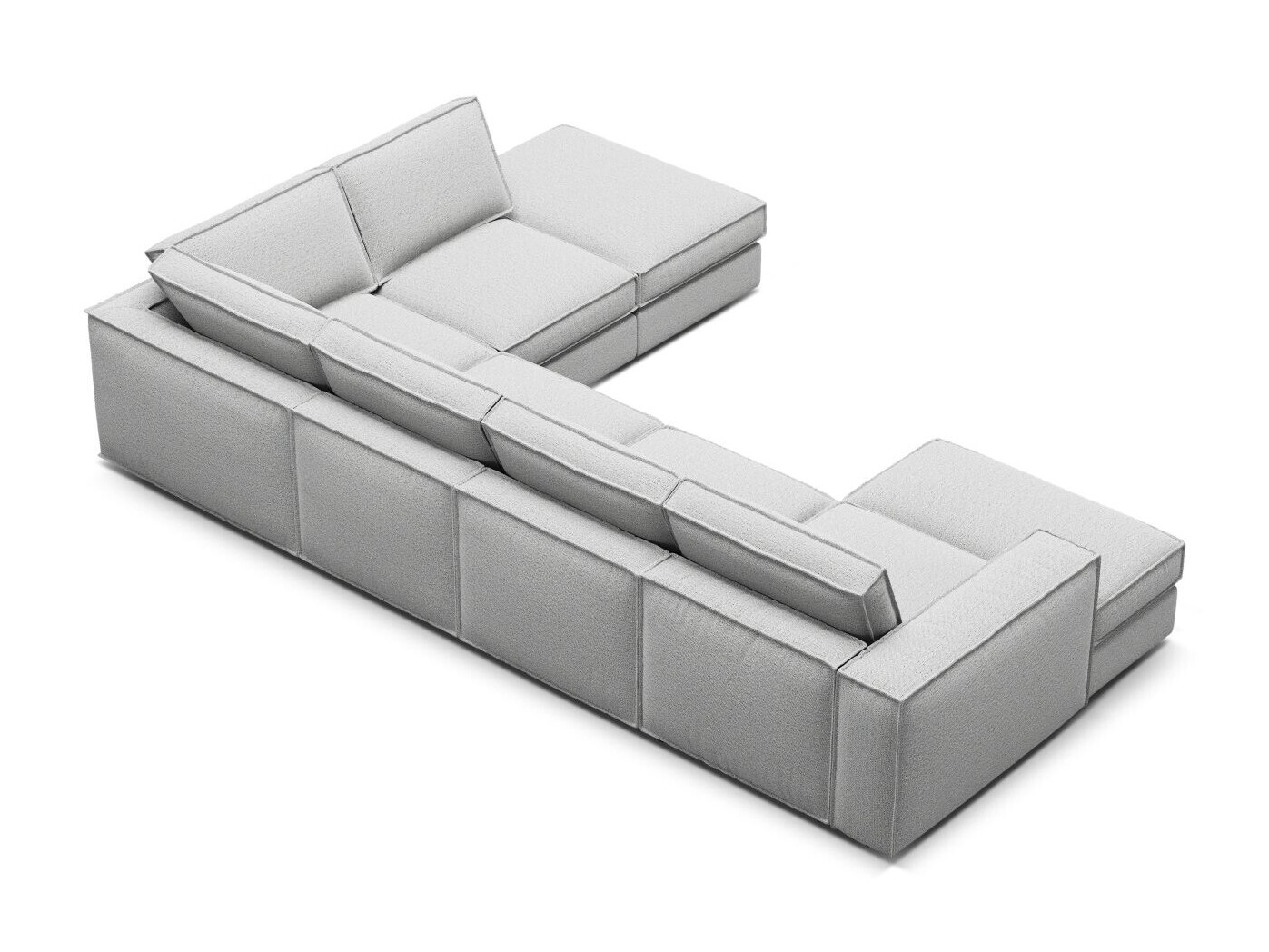 Модулен ъглов диван Dalodei 114 (Babel Light grey)