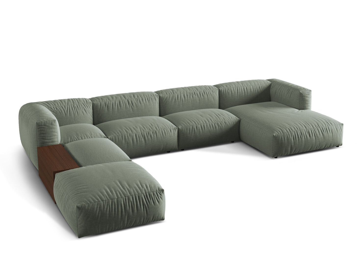 Модулен ъглов диван Sorcoro 124 (Boston Water Green)