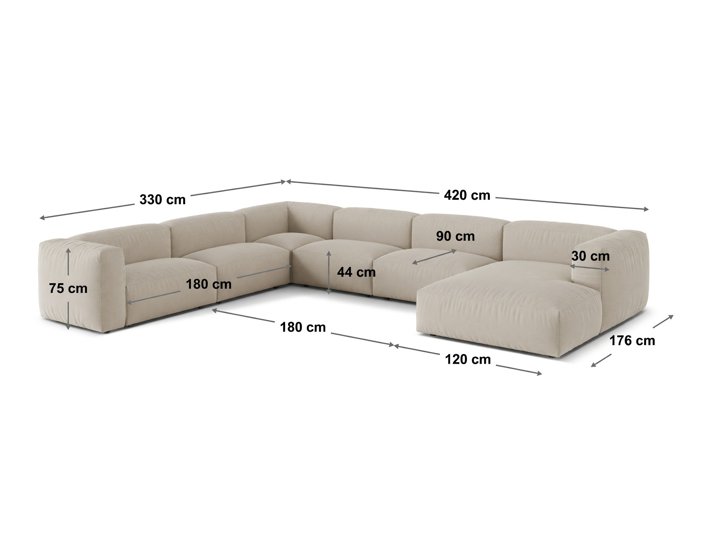 Модулен ъглов диван Sorcoro 133 (Tilia 17)