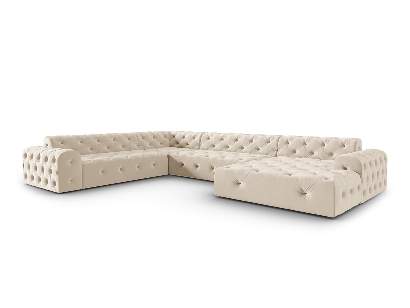 Chesterfield ъглов диван Lartiva 102 (Opera Сметана)