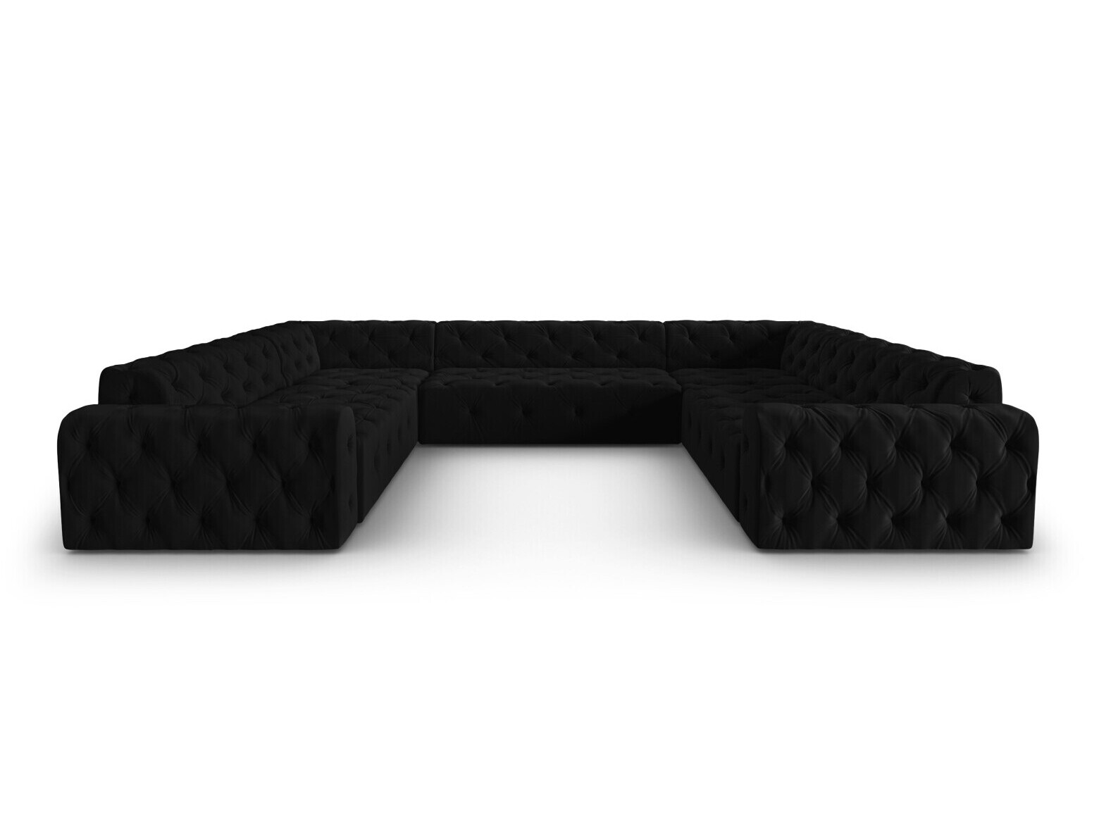 Chesterfield ъглов диван Beckley 366 (Opera Черен)