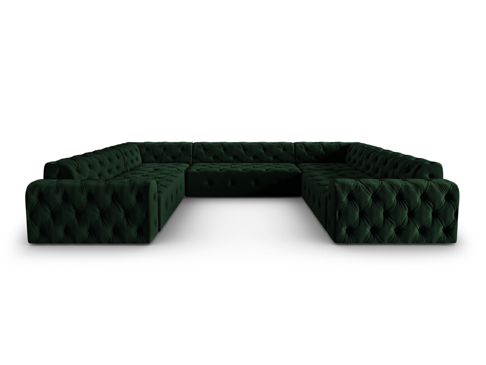 Chesterfield ъглов диван Beckley 366 (Opera Deep зелен)