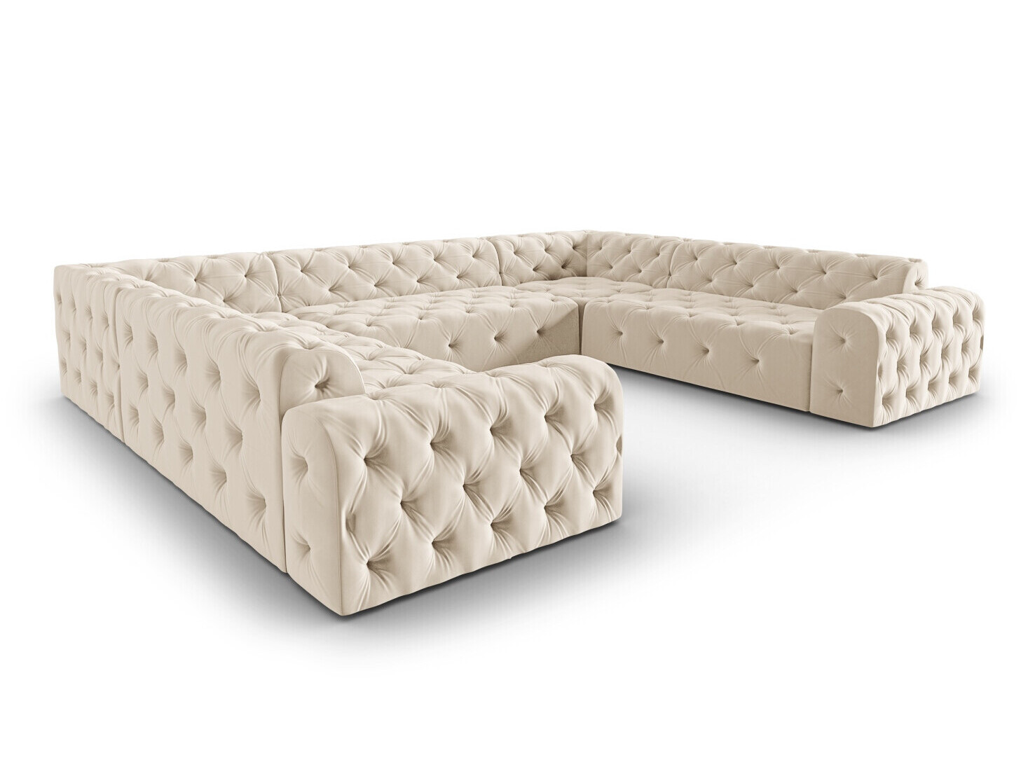 Chesterfield ъглов диван Beckley 366 (Opera Сметана)