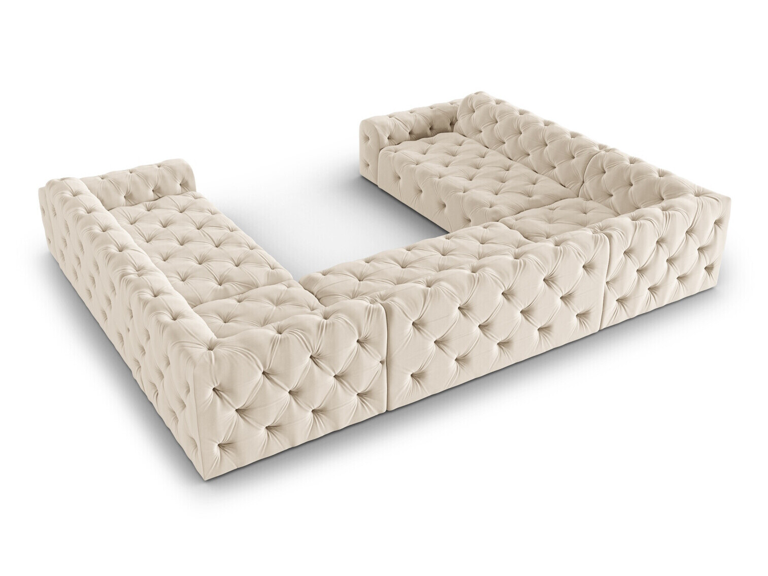 Chesterfield ъглов диван Beckley 366 (Opera Сметана)