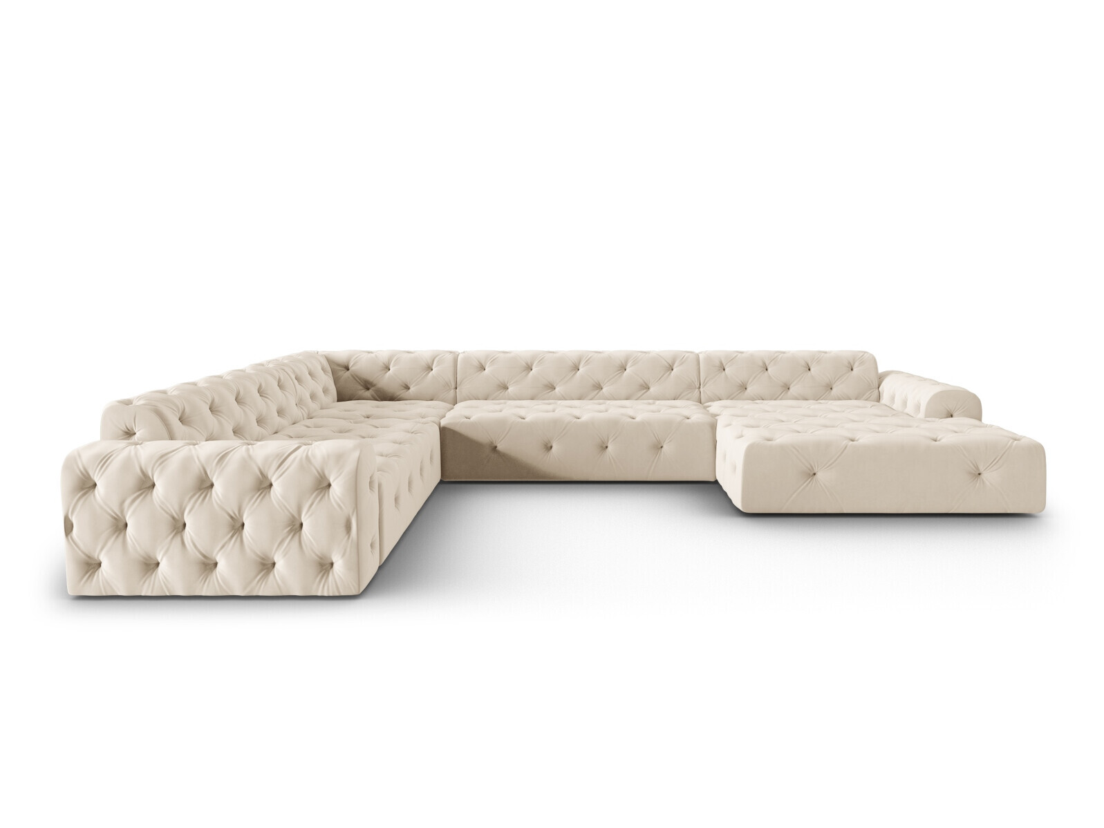 Chesterfield ъглов диван Lartiva 102 (Opera Сметана)