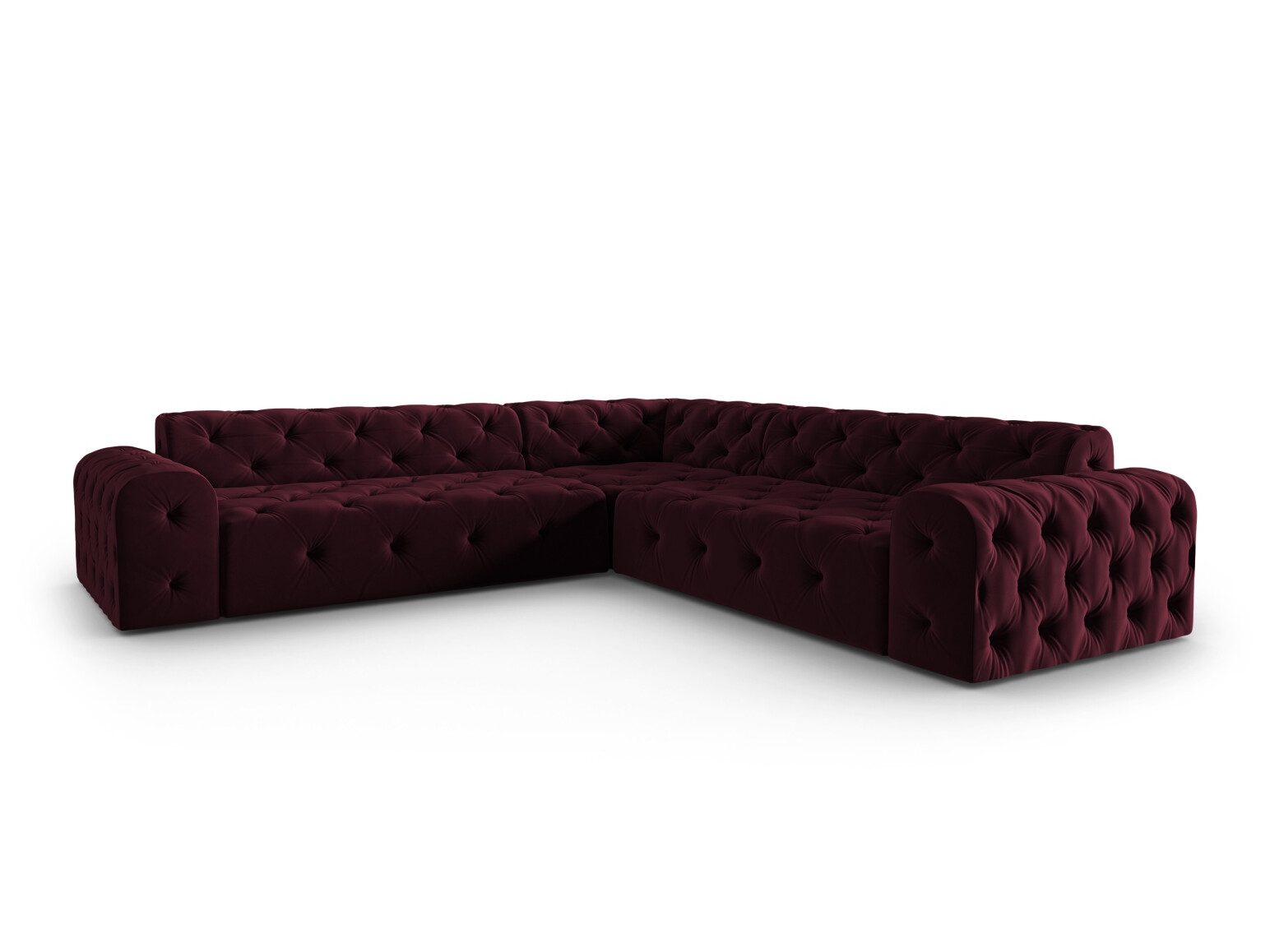 Chesterfield ъглов диван Lartiva 104 (Opera Bordeaux)