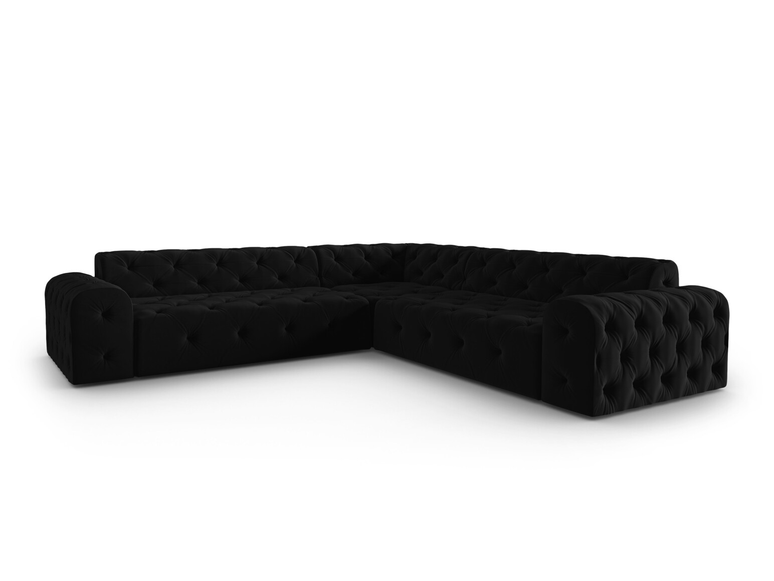 Chesterfield ъглов диван Lartiva 104 (Opera Черен)