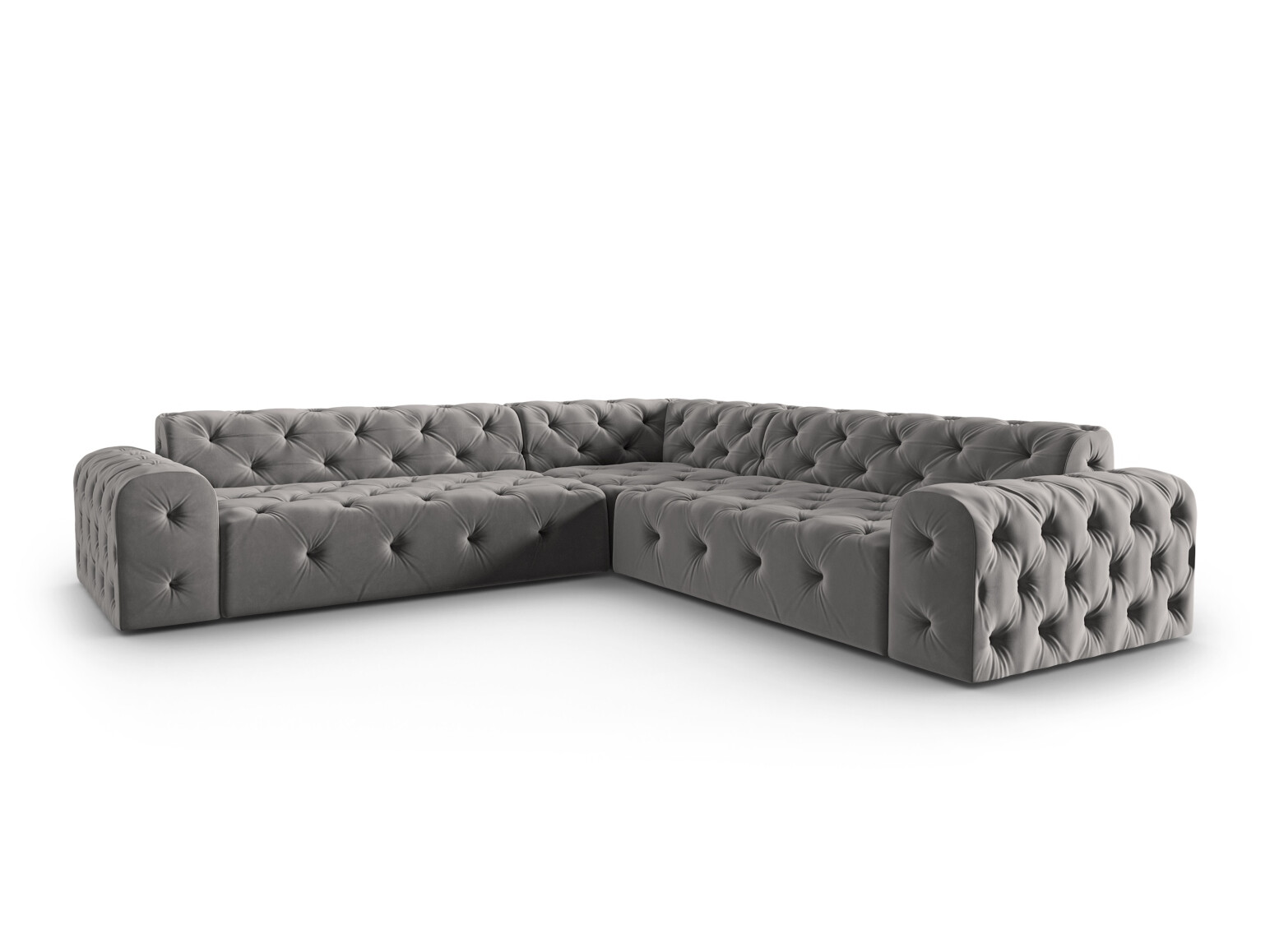 Chesterfield ъглов диван Lartiva 104 (Opera Камък)