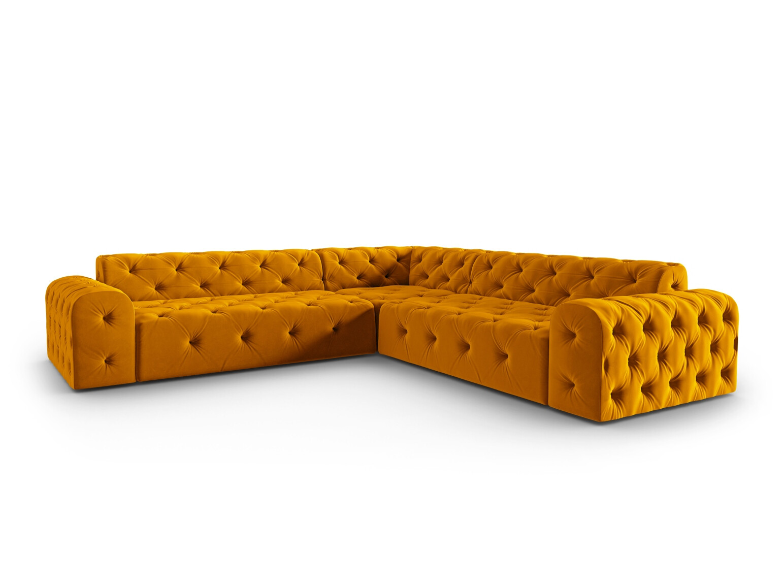 Chesterfield ъглов диван Lartiva 104 (Opera Mostaza)
