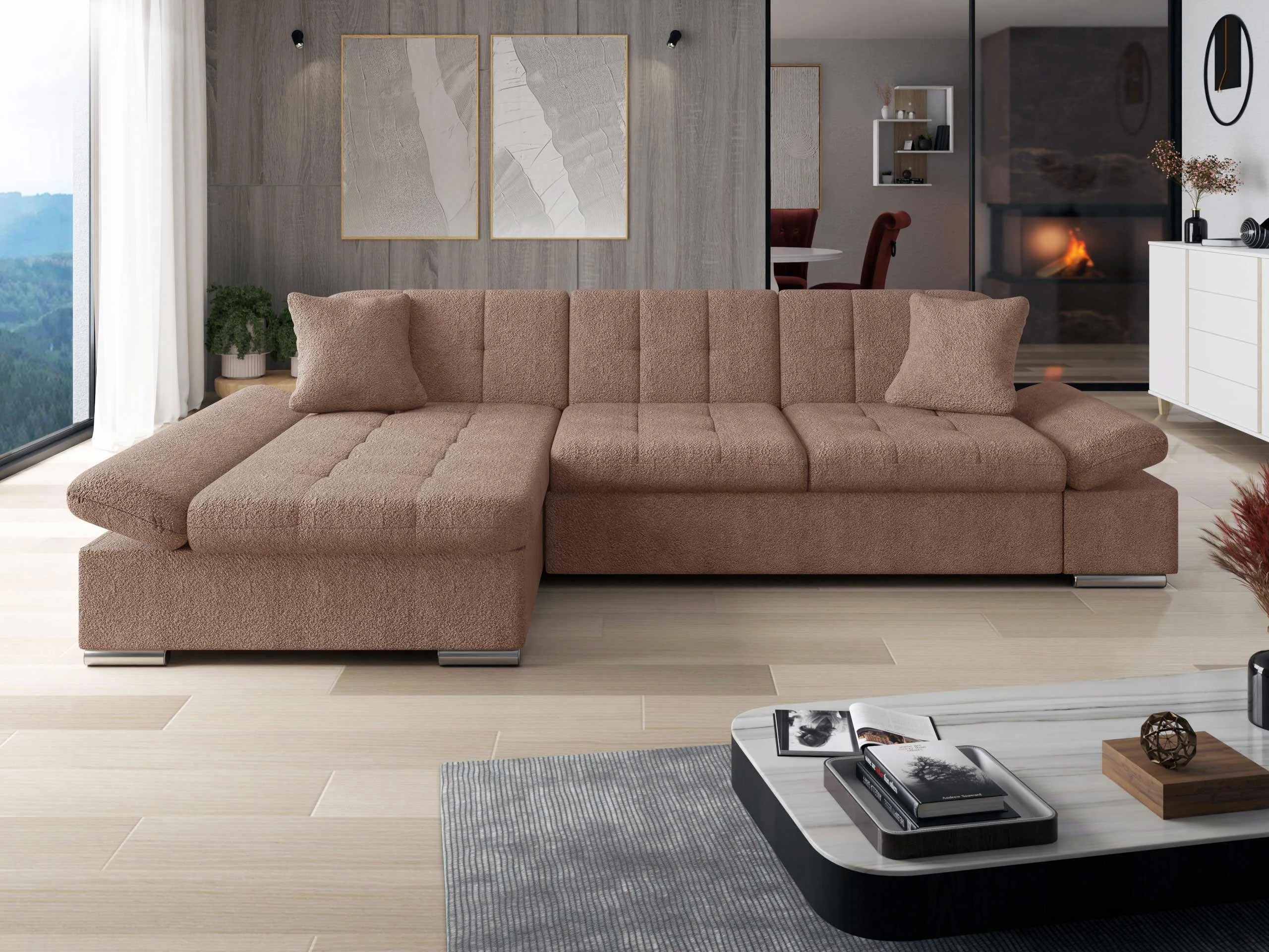 Ъглов диван Comfivo Sanitas I (Coral 45)