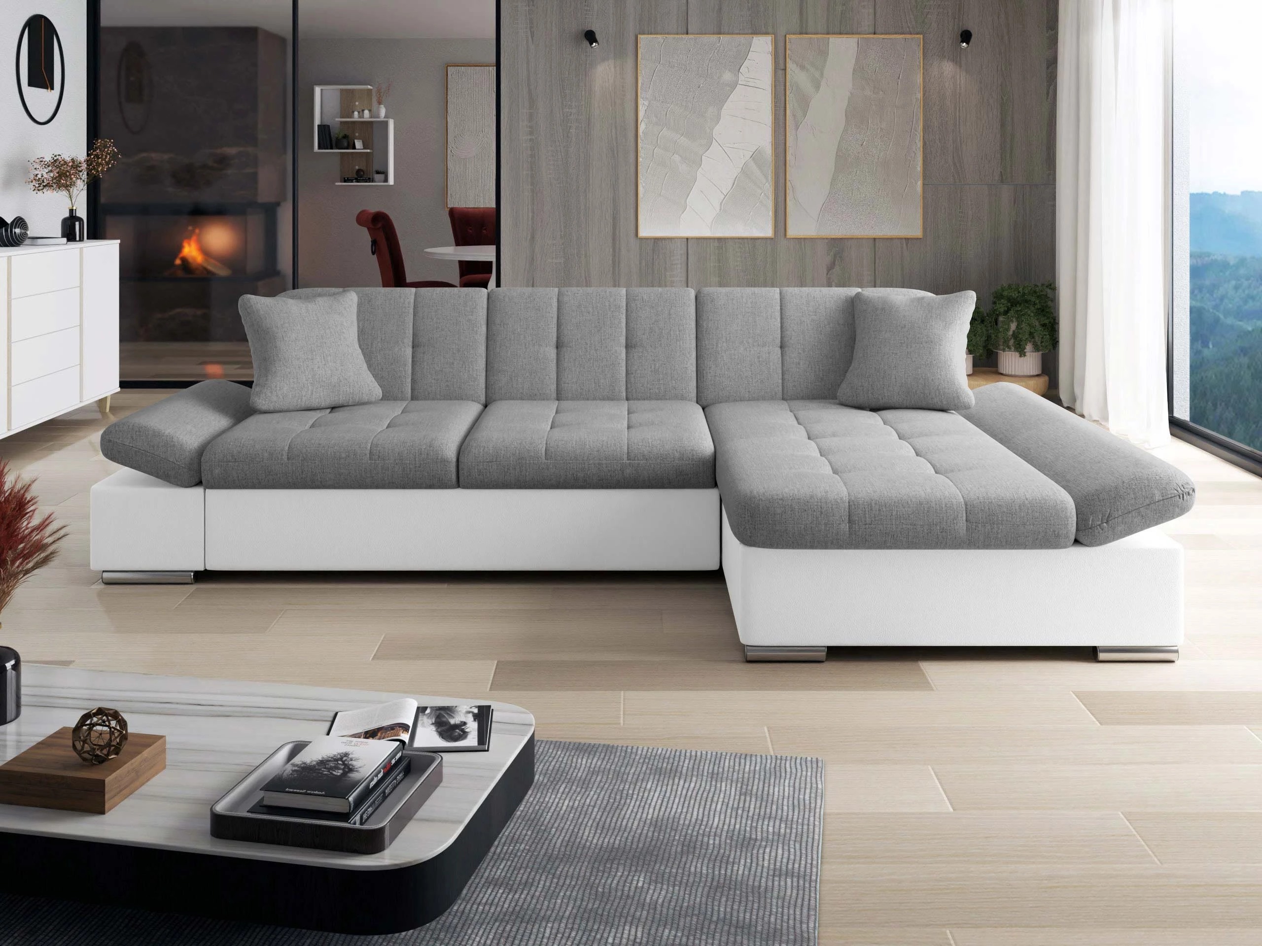 Ъглов диван Comfivo Sanitas I (Soft 017 + Soul 17)