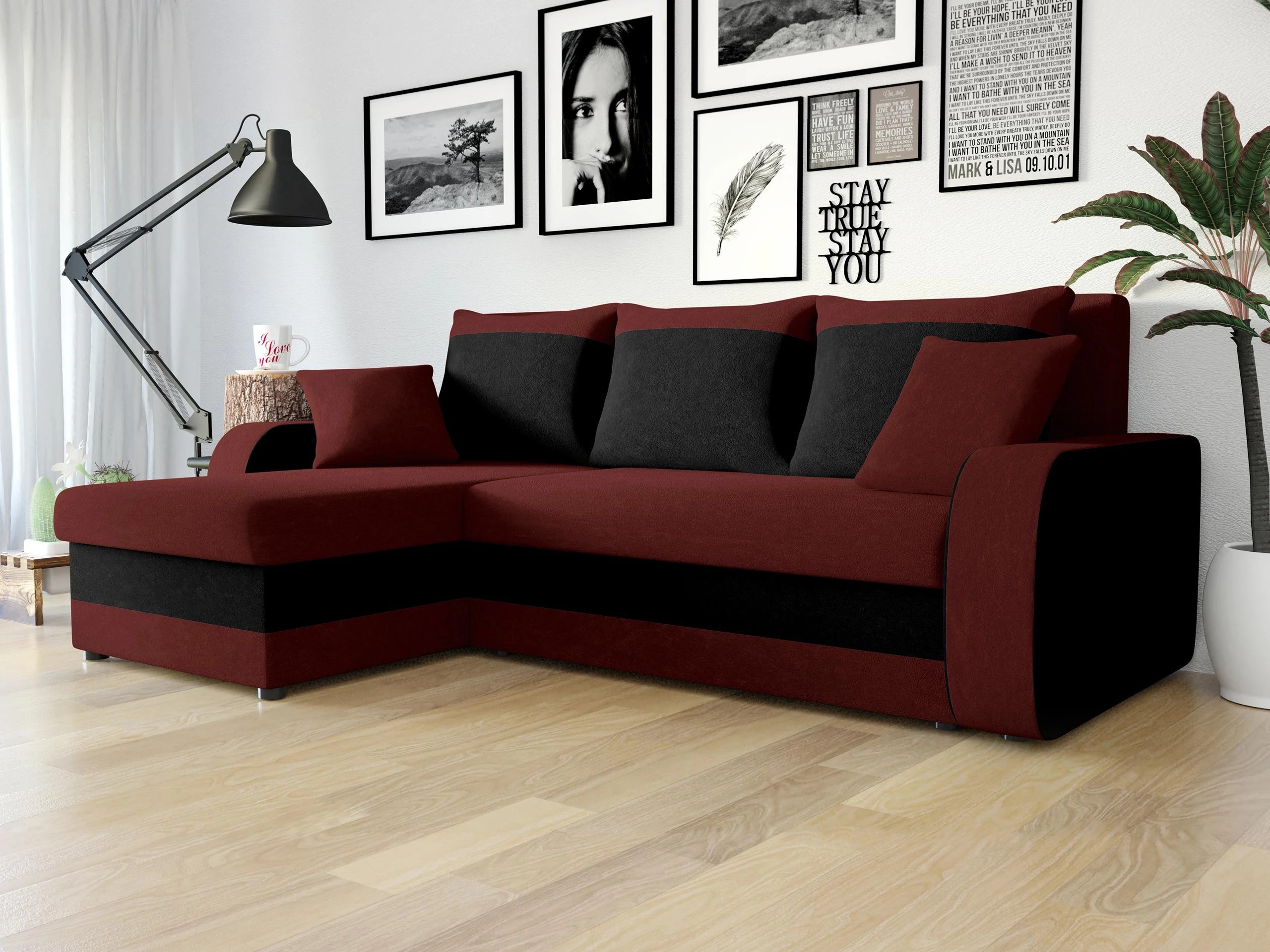 Ъглов диван Comfivo Melissa I (Mikrofaza 0045 + Mikrofaza 0015)