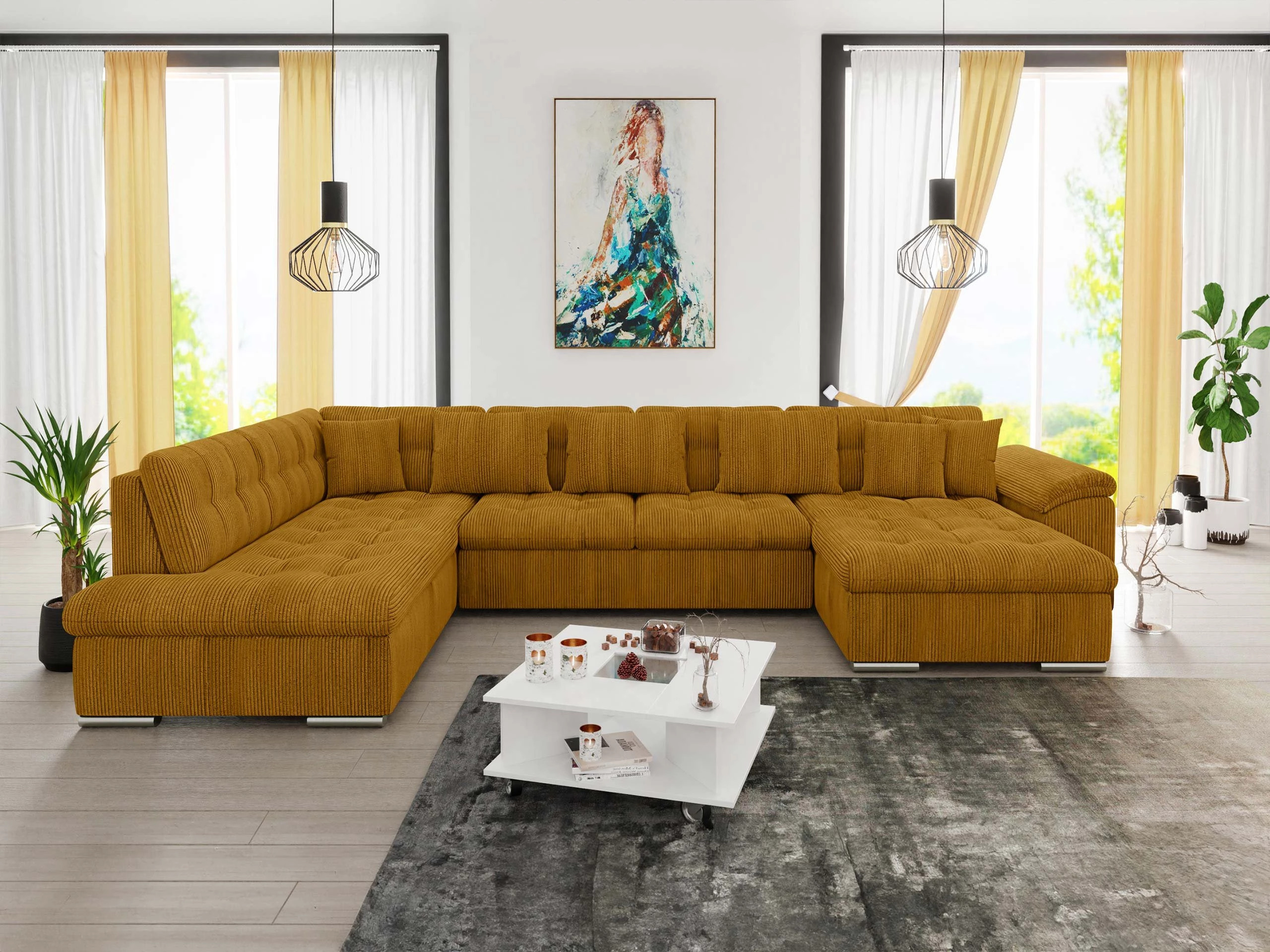 Ъглов диван Comfivo Gemma (Десен)