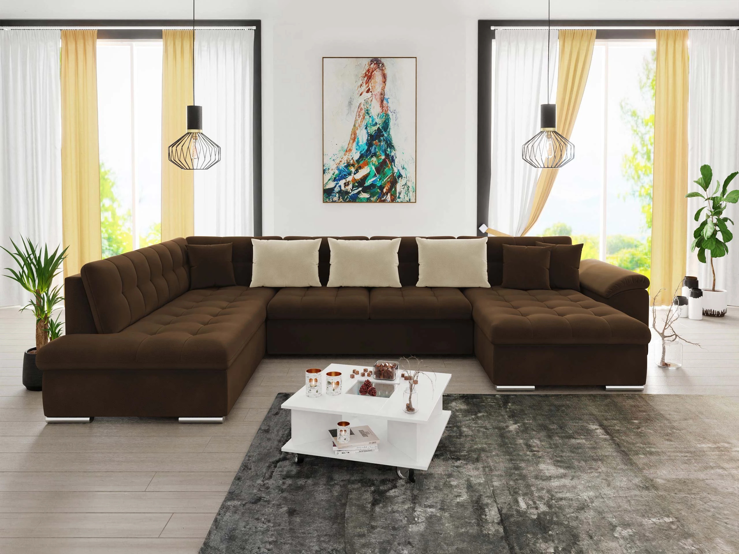 Ъглов диван Comfivo Gemma (Десен)