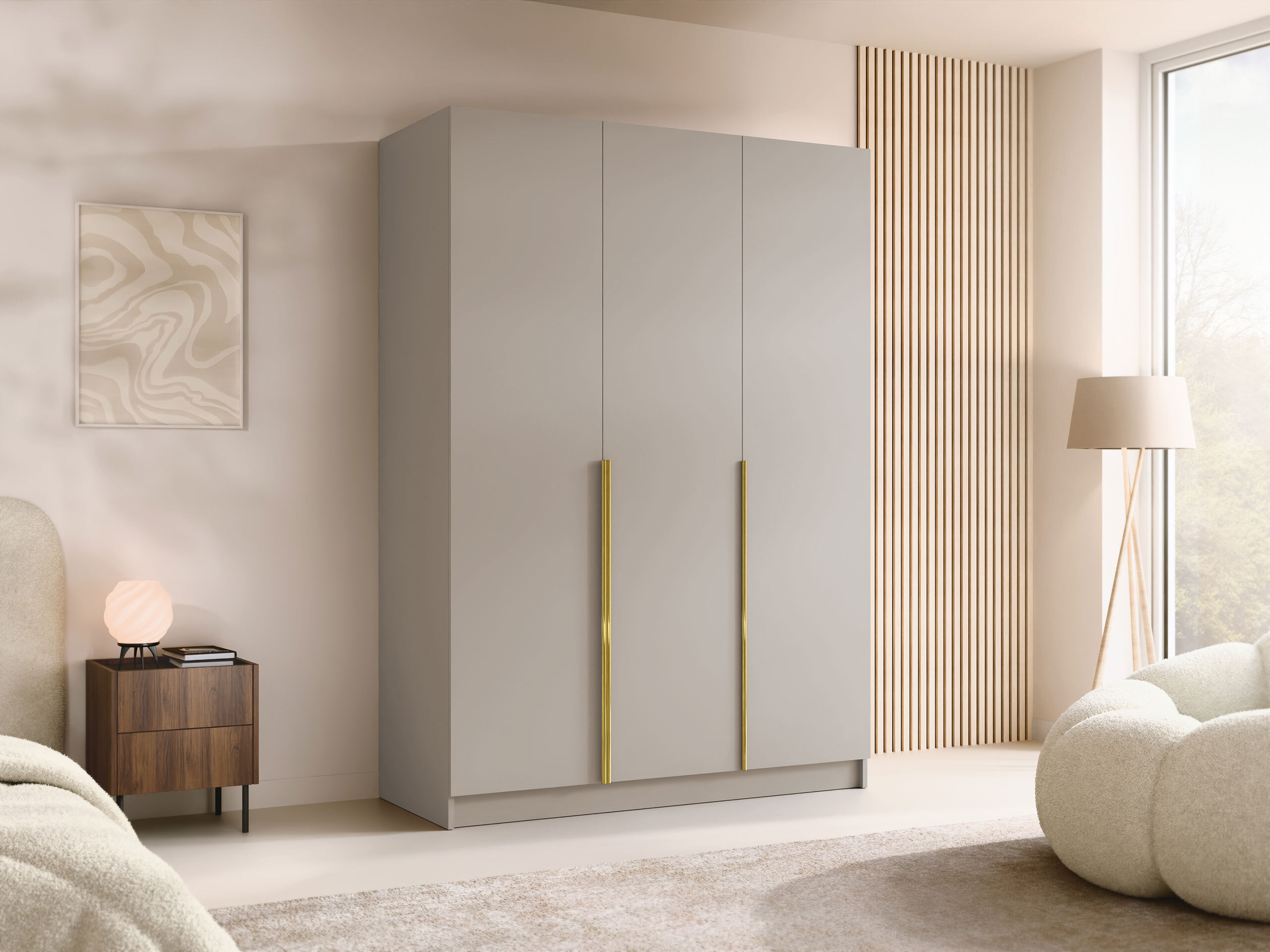 Гардероб Closico Decoron I (Кашмир + Златно)