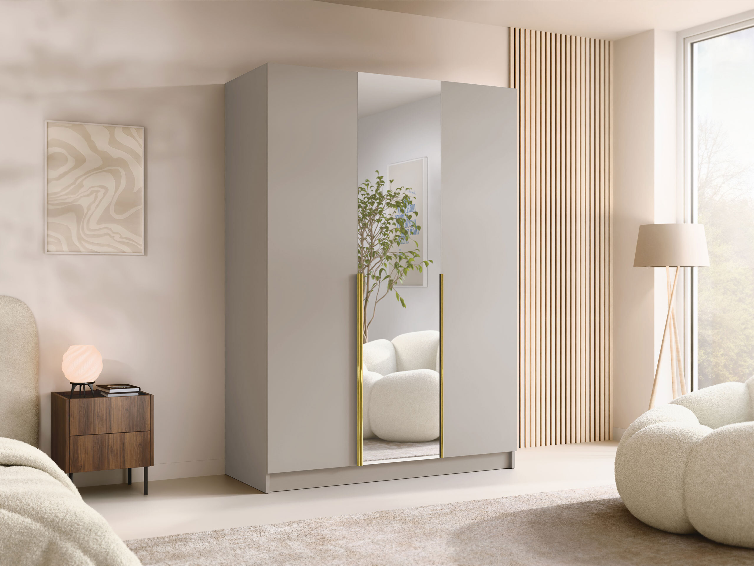 Гардероб Closico Decoron II (Кашмир + Златно)
