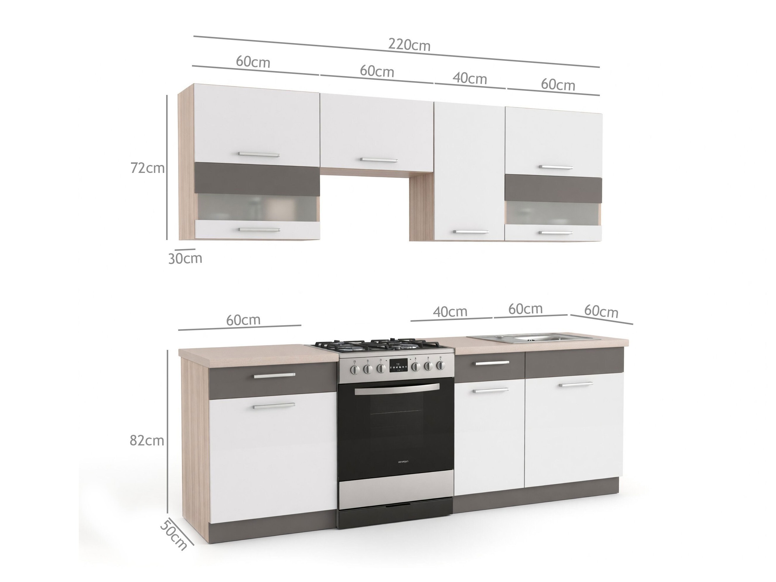 Комплект за кухня Mode White 126