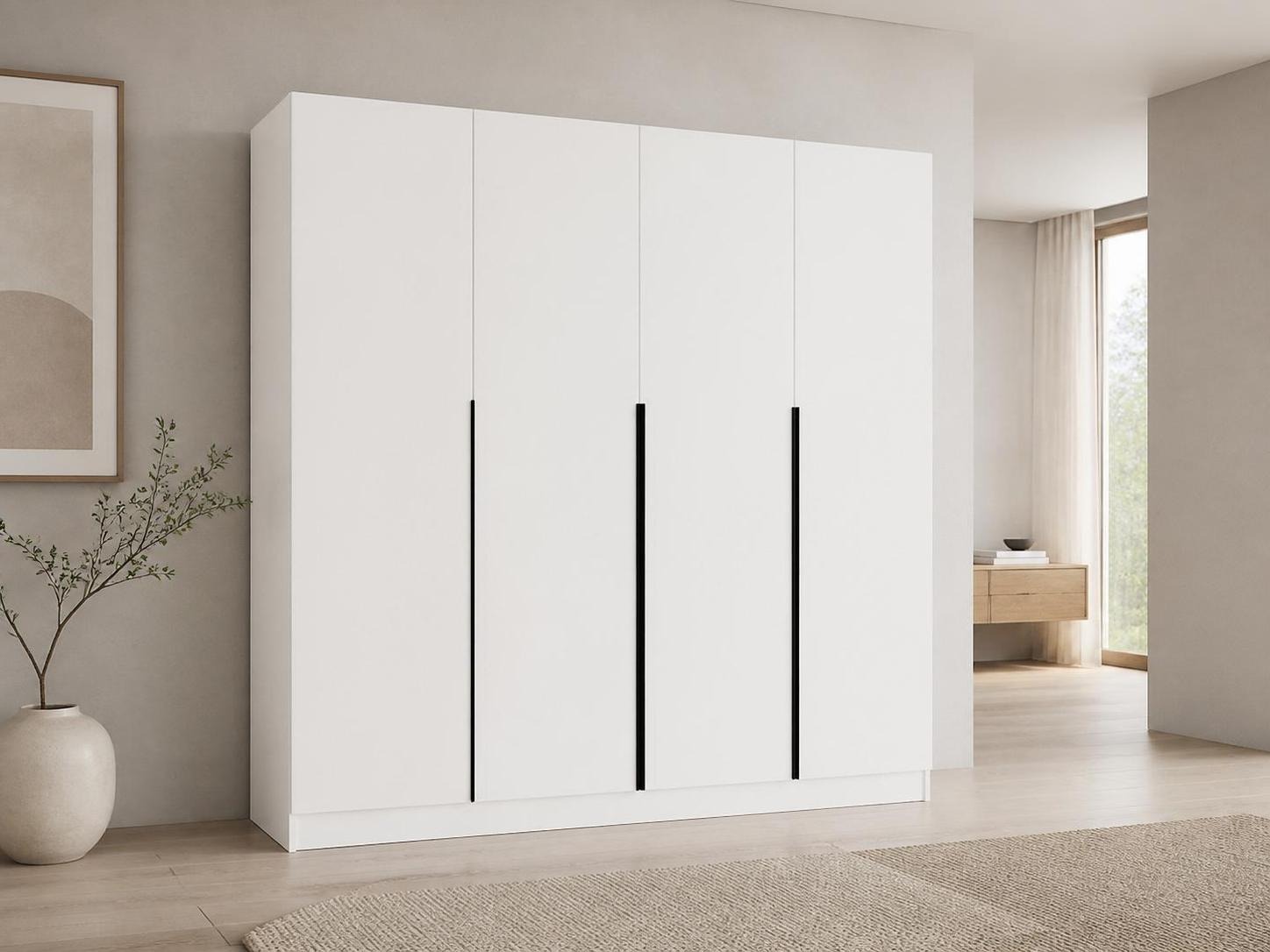 Гардероб Mandeville 370 (Бял + Черен)