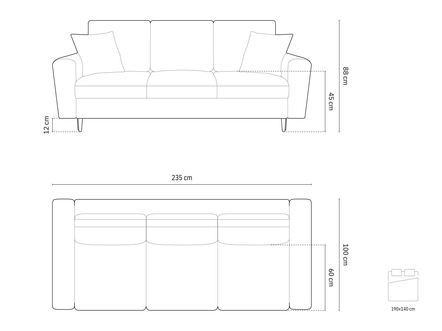 Разтегателен диван Lomveso 106 (Riviera 21)