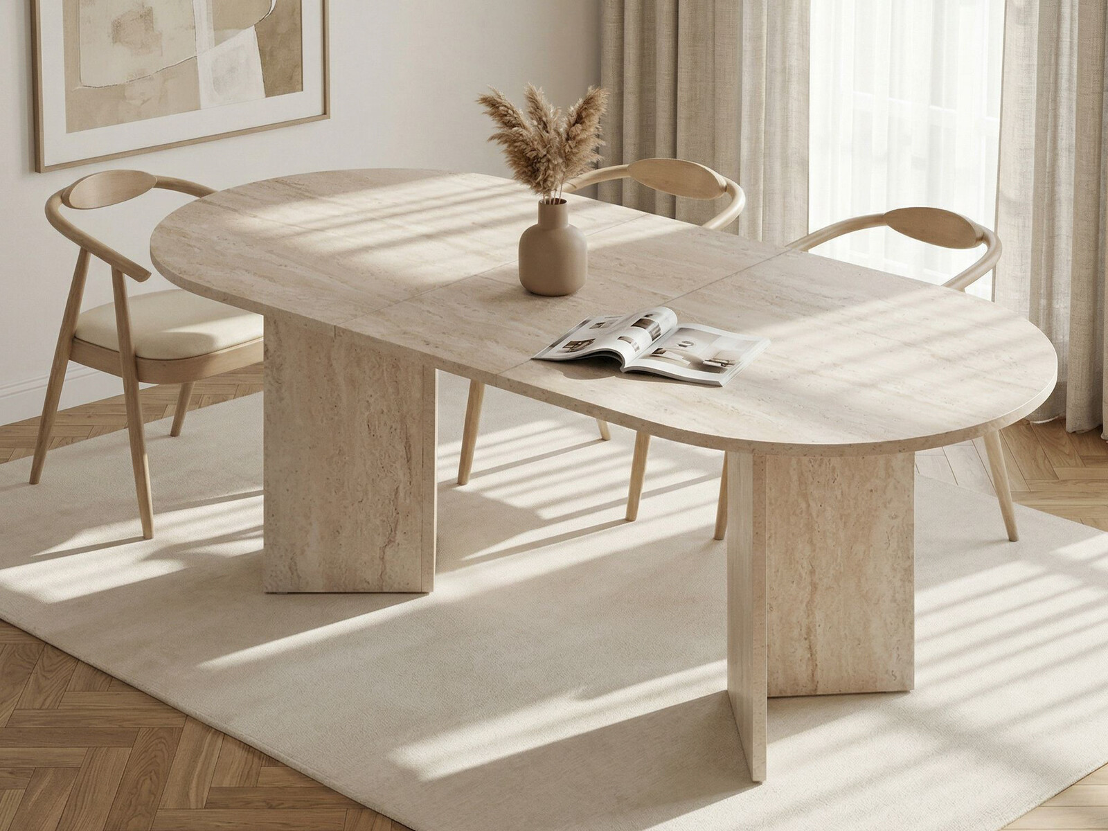 Маса Novato 146 (Светъл Travertine)