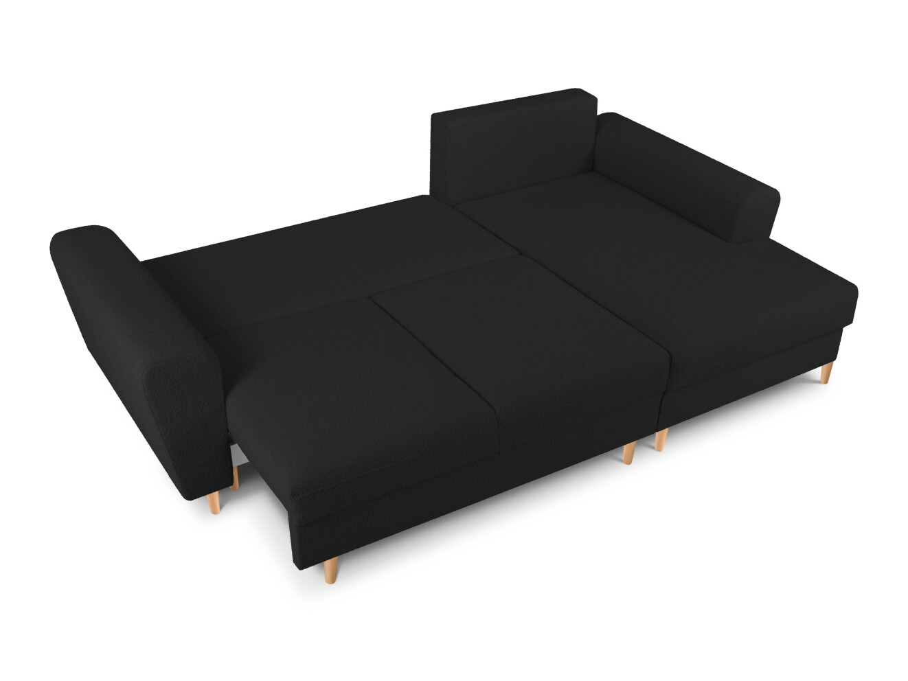 Ъглов диван Lomveso 110 (Ascot Black)