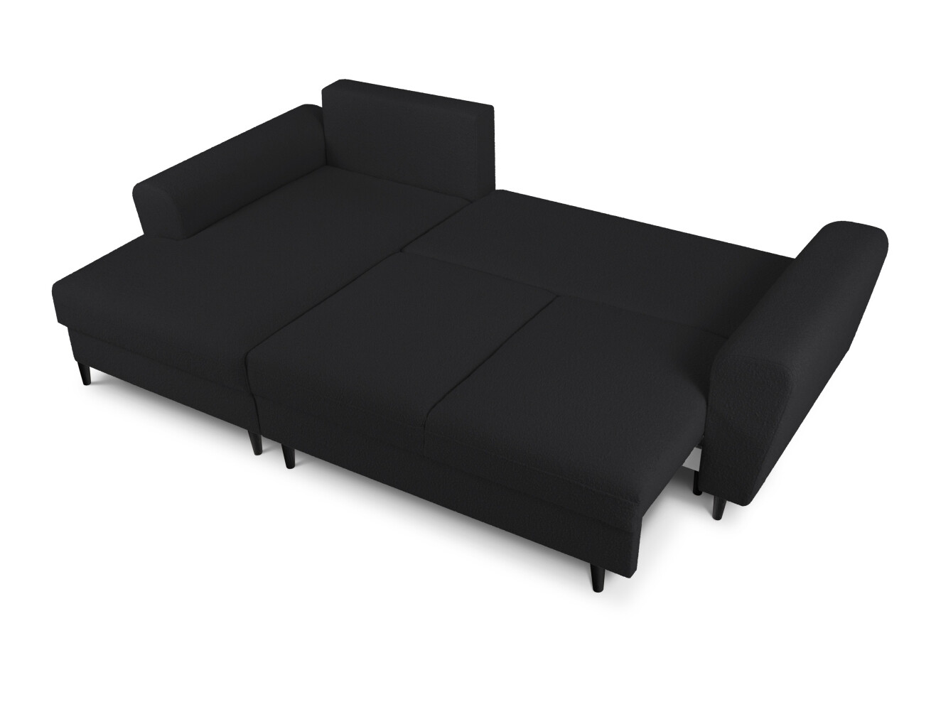 Ъглов диван Lomveso 110 (Ascot Black)