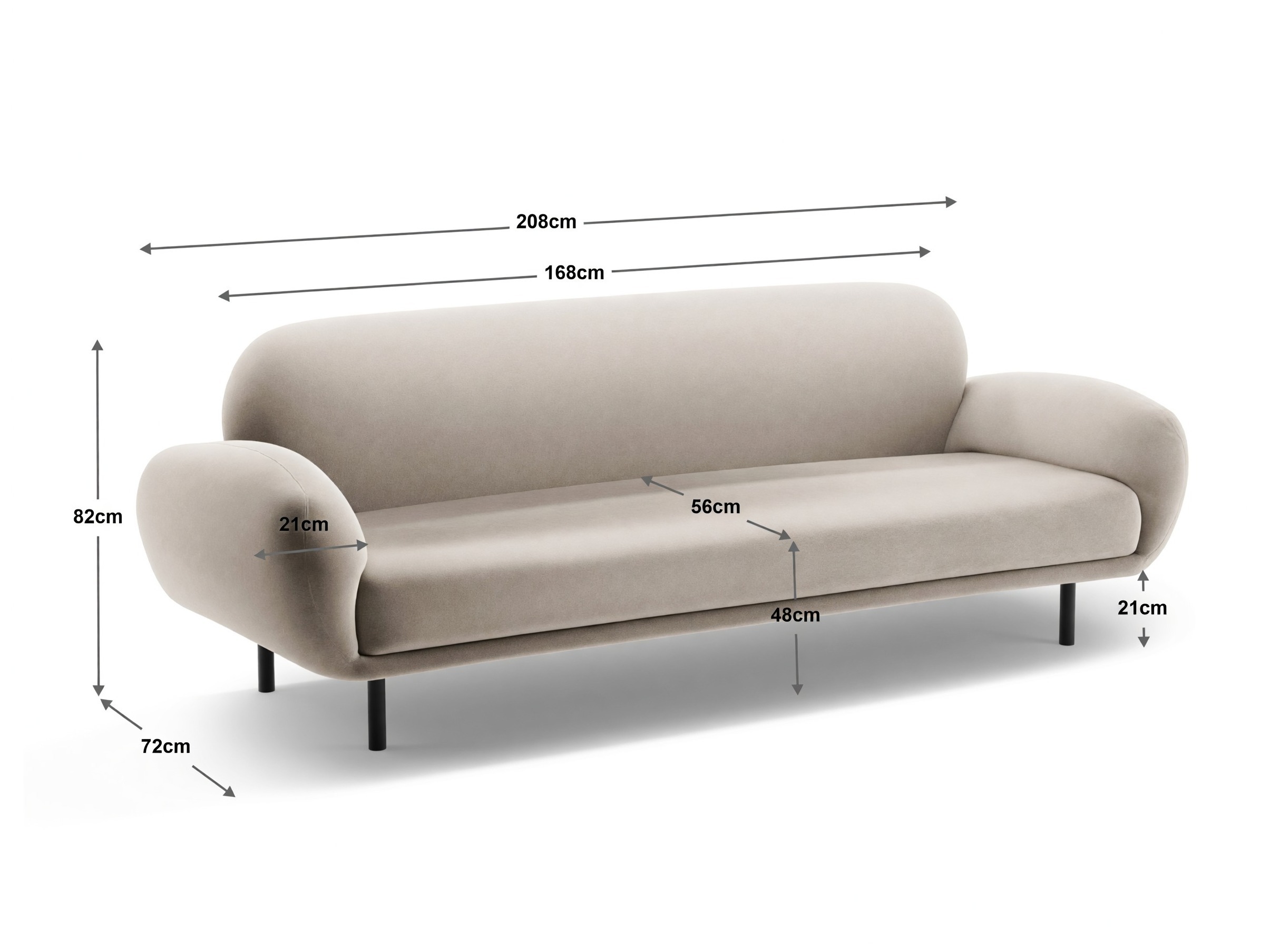 Диван Beckley 344 (Silencio 97)