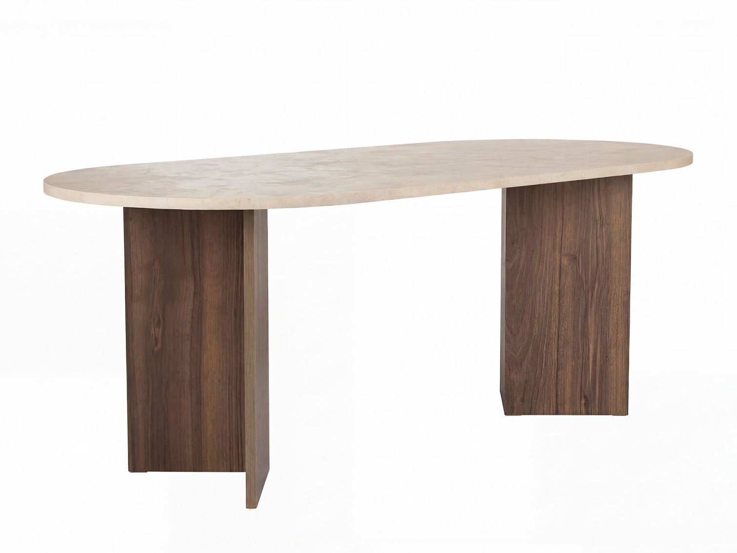 Маса Novato 138 (Светъл Travertine + Орех)